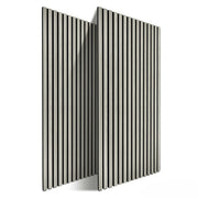 Akustikpaneele 120 x 60cm 2er-Set Creme von Relaxdays