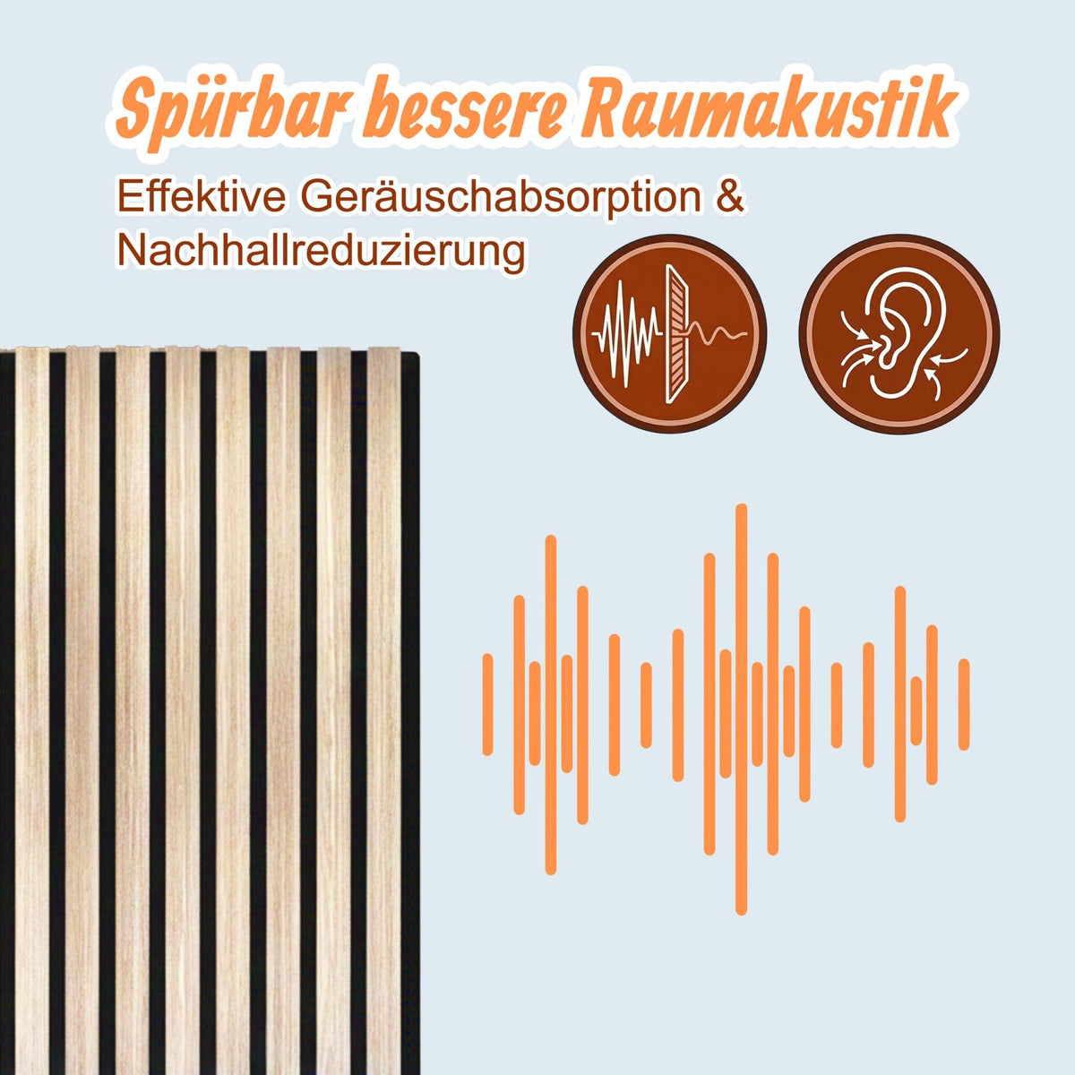 Akustikpaneele 120 x 60cm 2er-Set Beige von Relaxdays