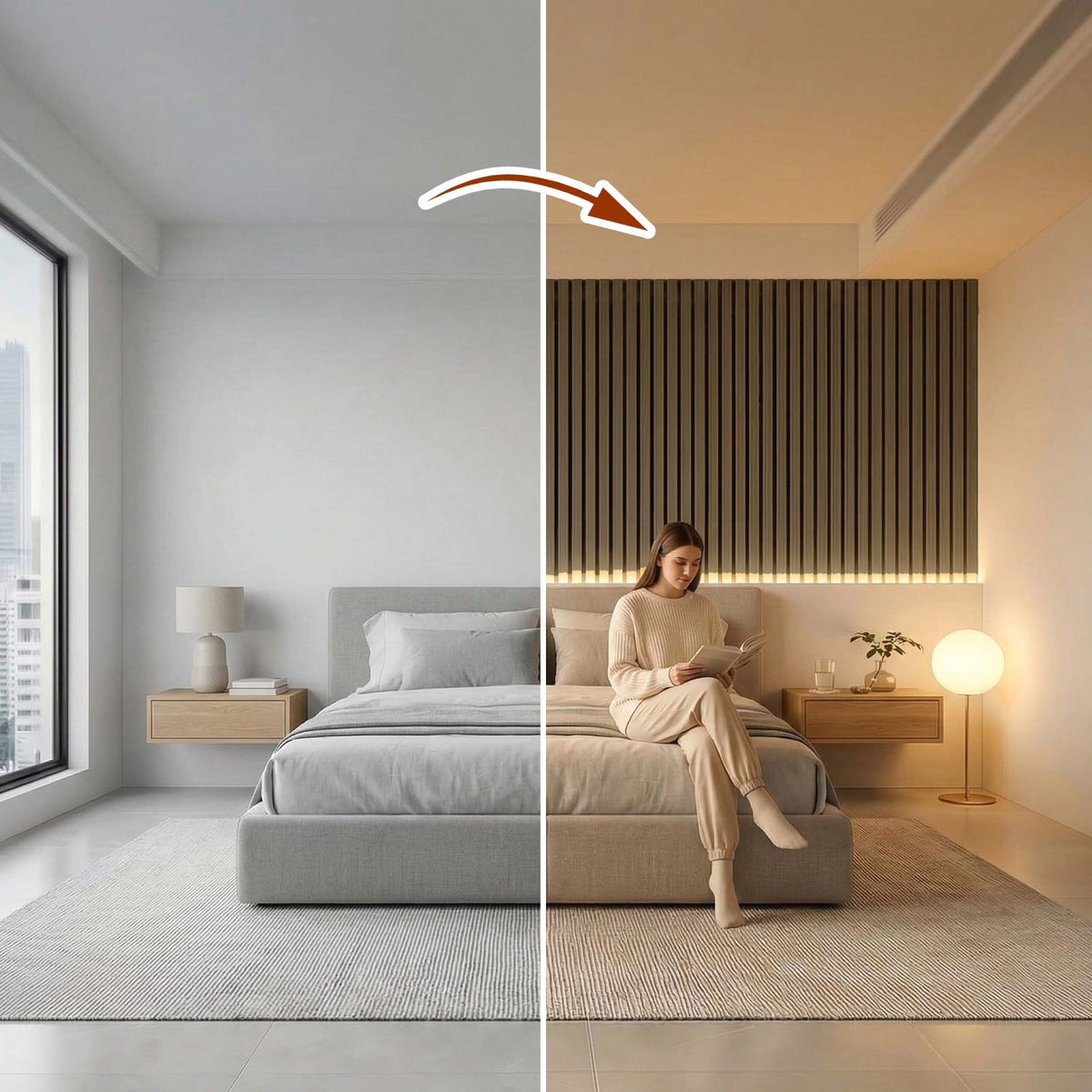 Akustikpaneele 120 x 60cm 2er-Set Dunkelbraun von Relaxdays