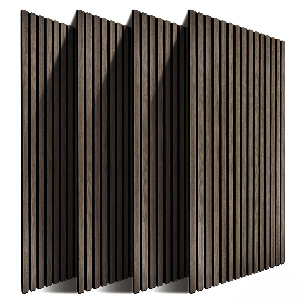 Akustikpaneele 120 x 60cm 4er-Set Dunkelbraun von Relaxdays