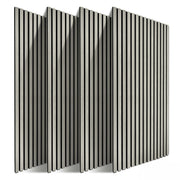 Akustikpaneele 120 x 60cm 4er-Set Creme von Relaxdays