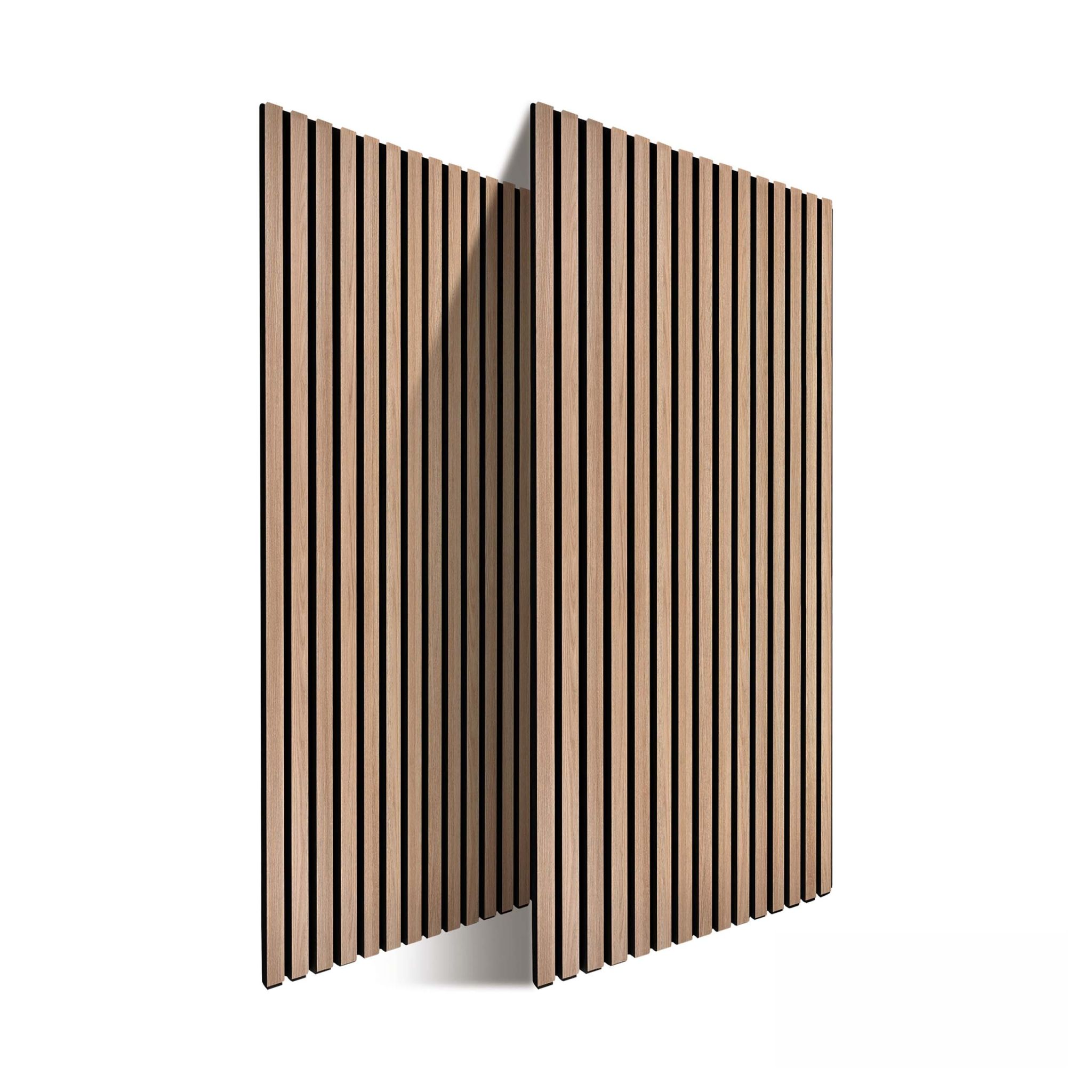 Akustikpaneele 120 x 60cm 2er-Set Hellbraun von Relaxdays