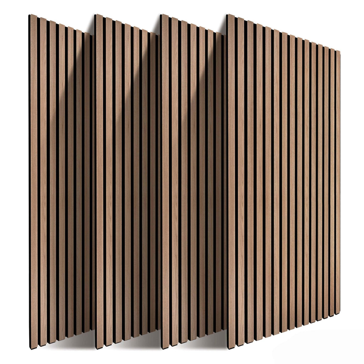 Akustikpaneele 120 x 60cm 4er-Set Hellbraun von Relaxdays
