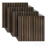 Akustikpaneele 60 x 60cm 4er-Set Dunkelbraun von Relaxdays
