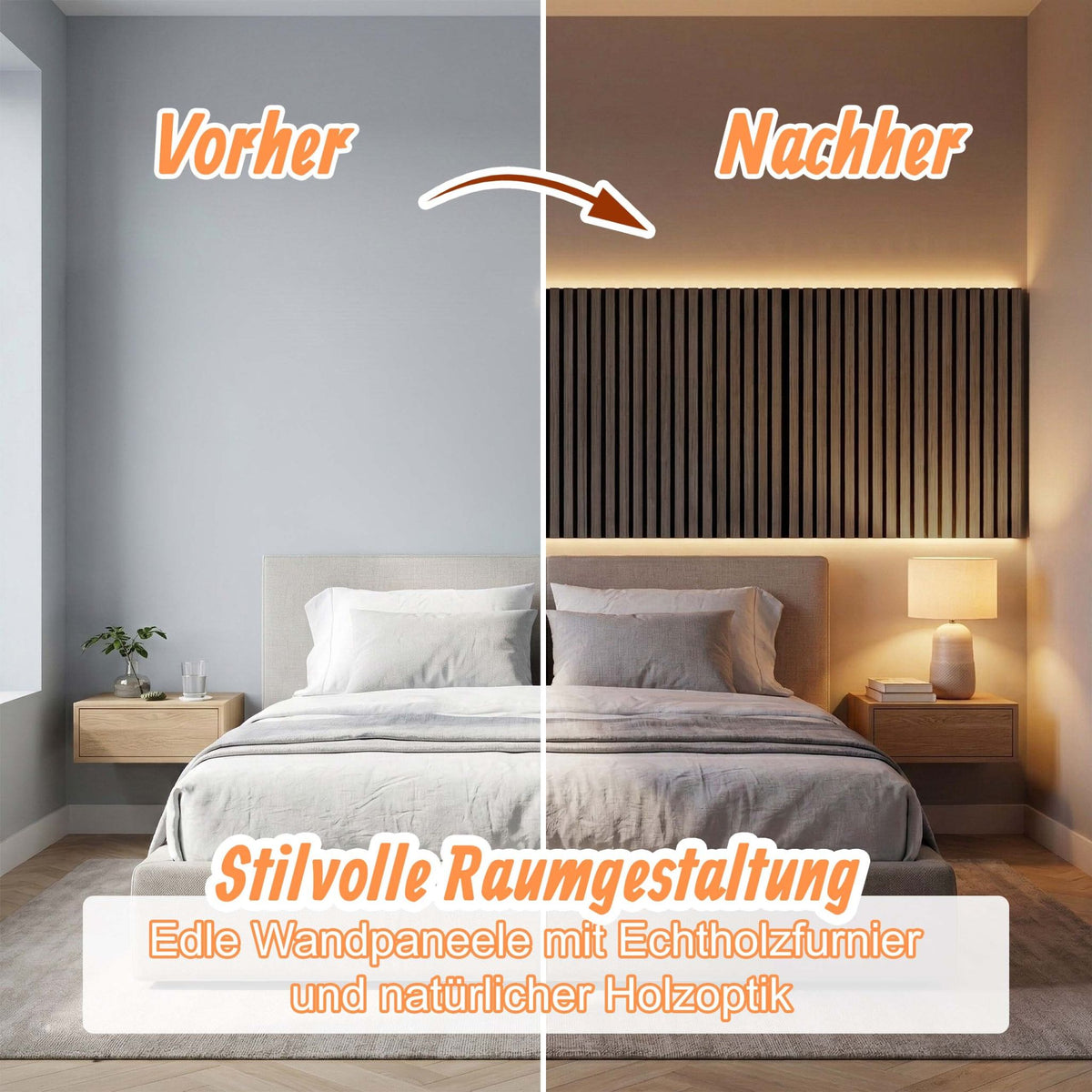 Akustikpaneele 60 x 60cm 4er-Set Dunkelbraun von Relaxdays