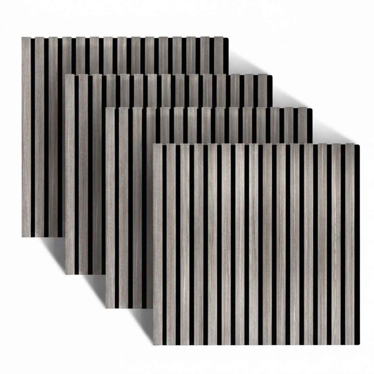 Akustikpaneele 60 x 60cm 4er-Set Grau von Relaxdays