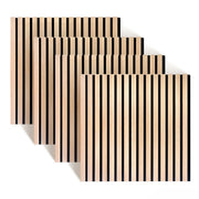 Akustikpaneele 60 x 60cm 4er-Set Hellbraun von Relaxdays