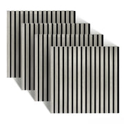 Akustikpaneele 60 x 60cm 4er-Set Creme von Relaxdays