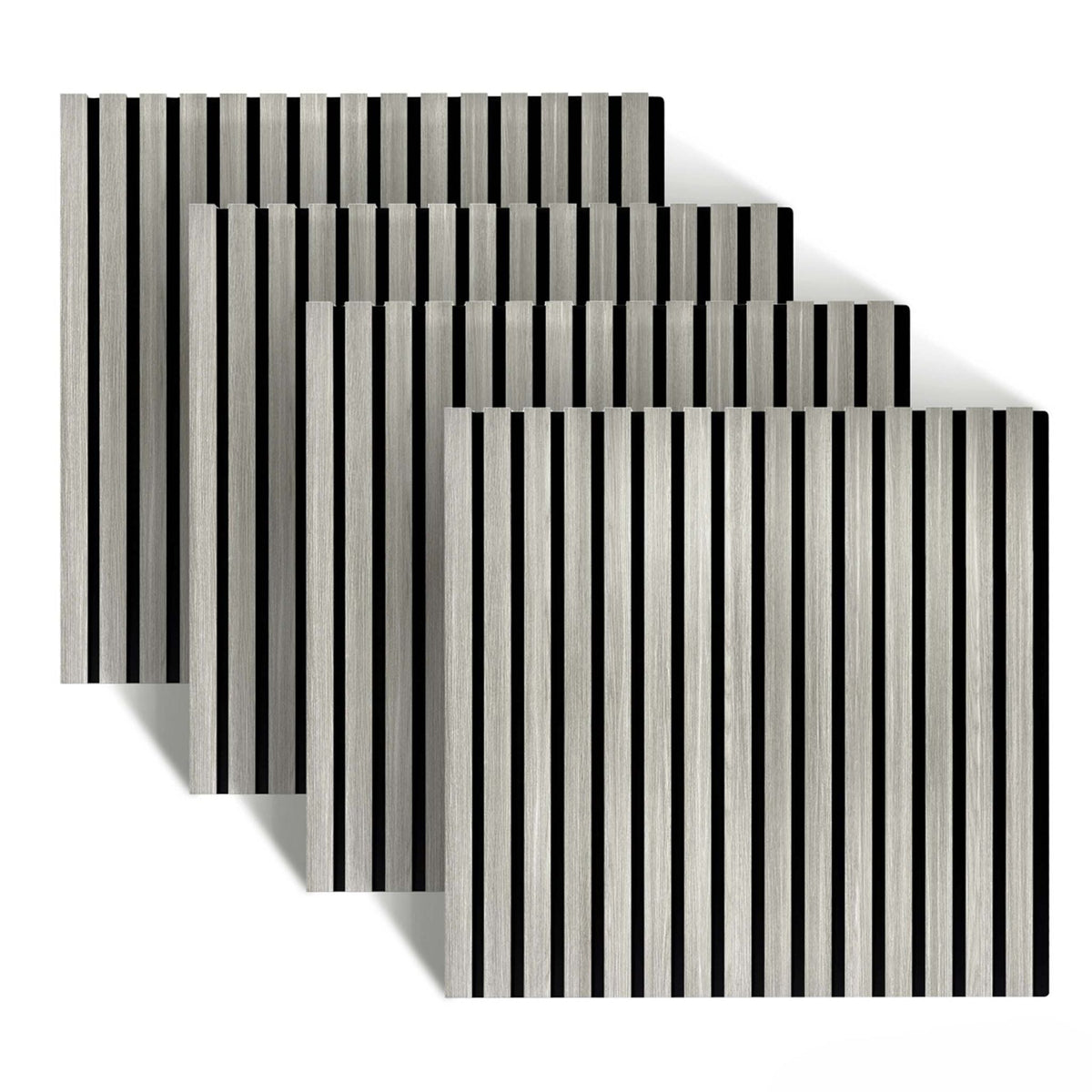 Akustikpaneele 60 x 60cm 4er-Set Creme von Relaxdays