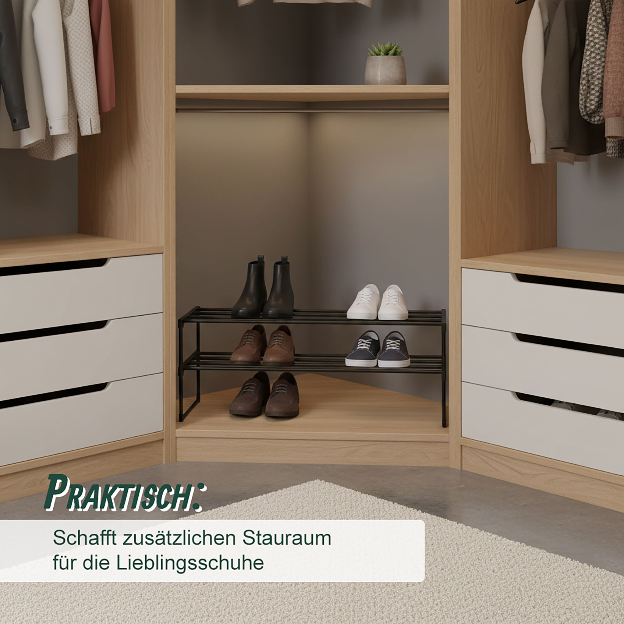 Schuhregal Metall Schwarz von Relaxdays