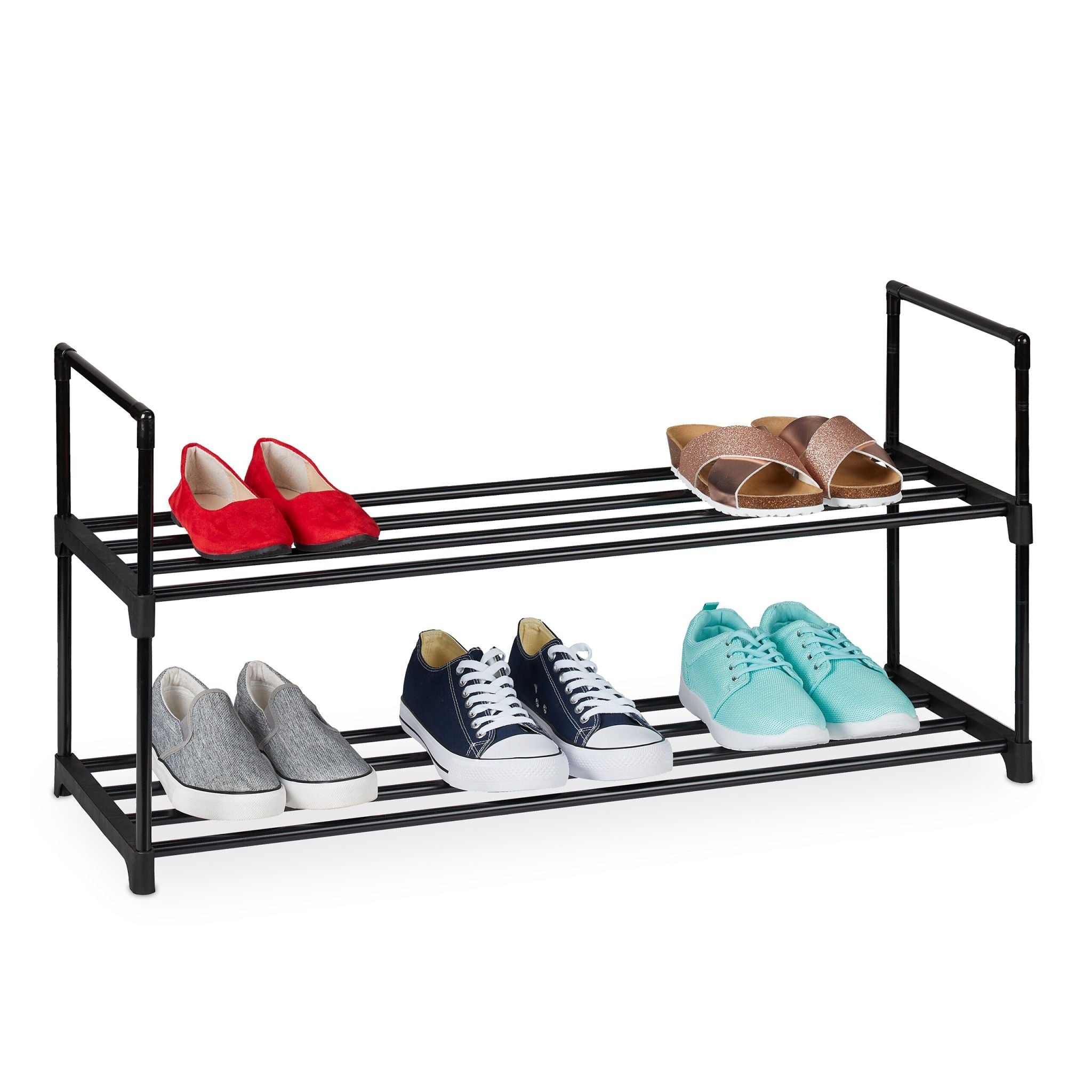 Schuhregal Metall Schwarz von Relaxdays