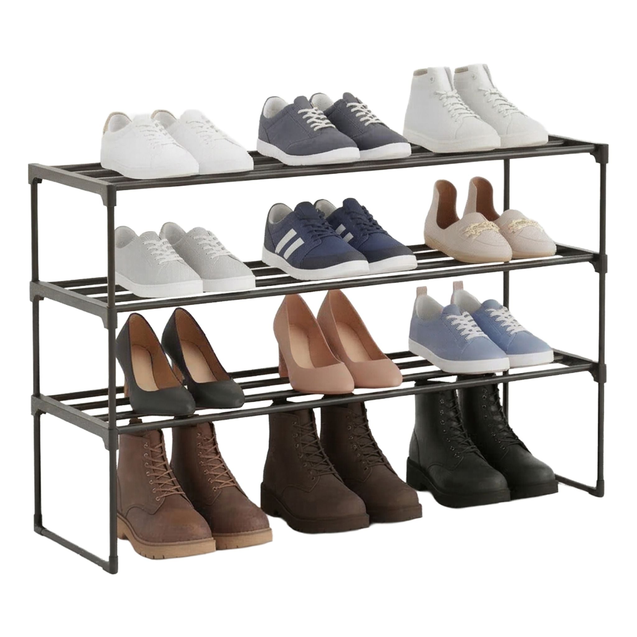 Schuhregal Metall Schwarz von Relaxdays