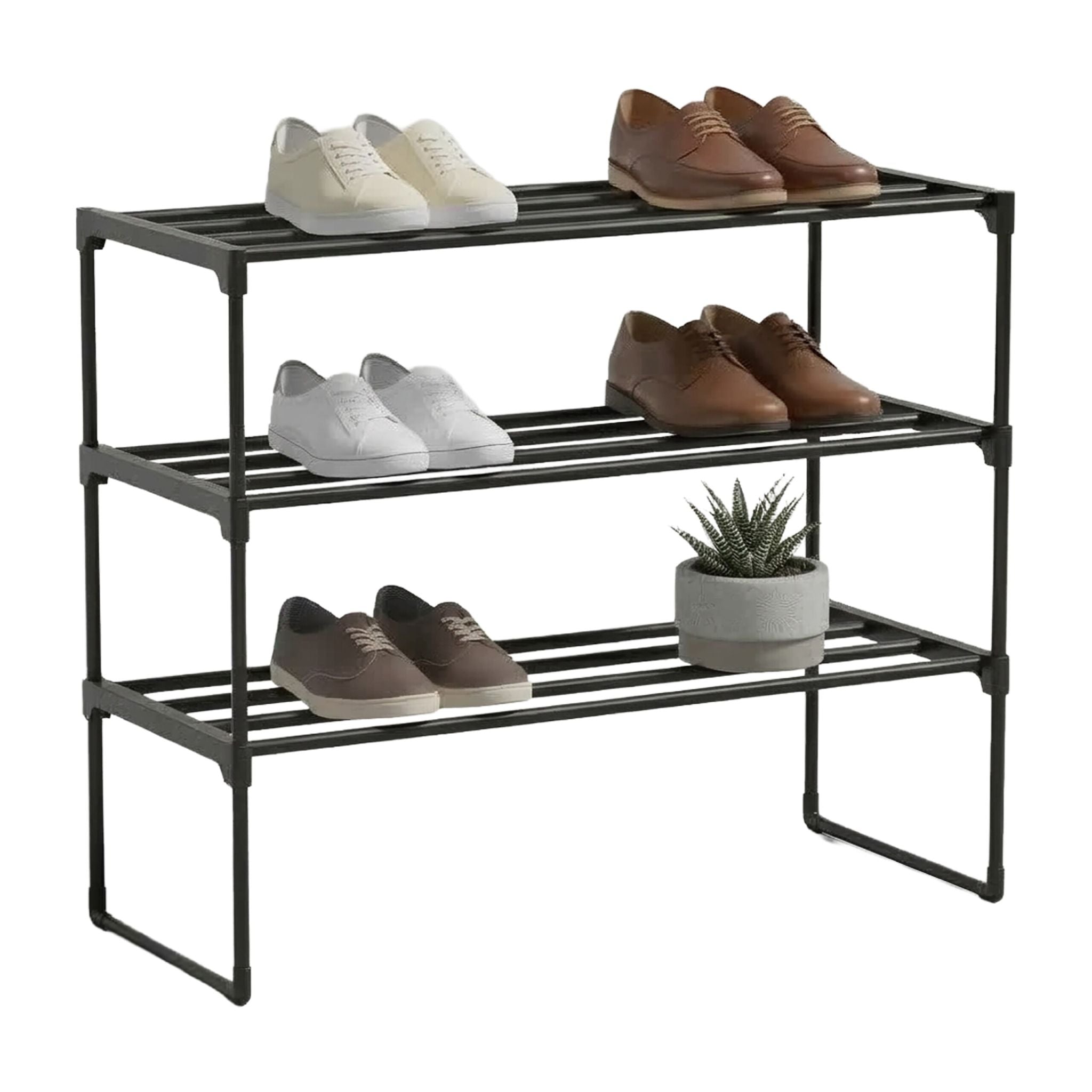 Schuhregal Metall Schwarz von Relaxdays