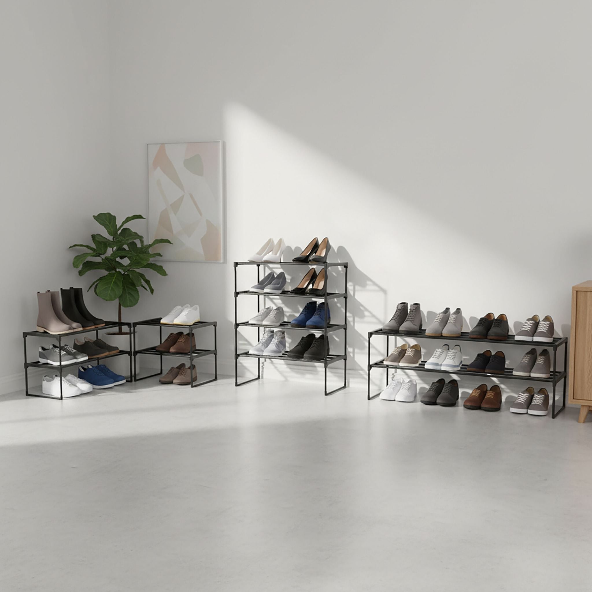 Schuhregal Metall Schwarz von Relaxdays