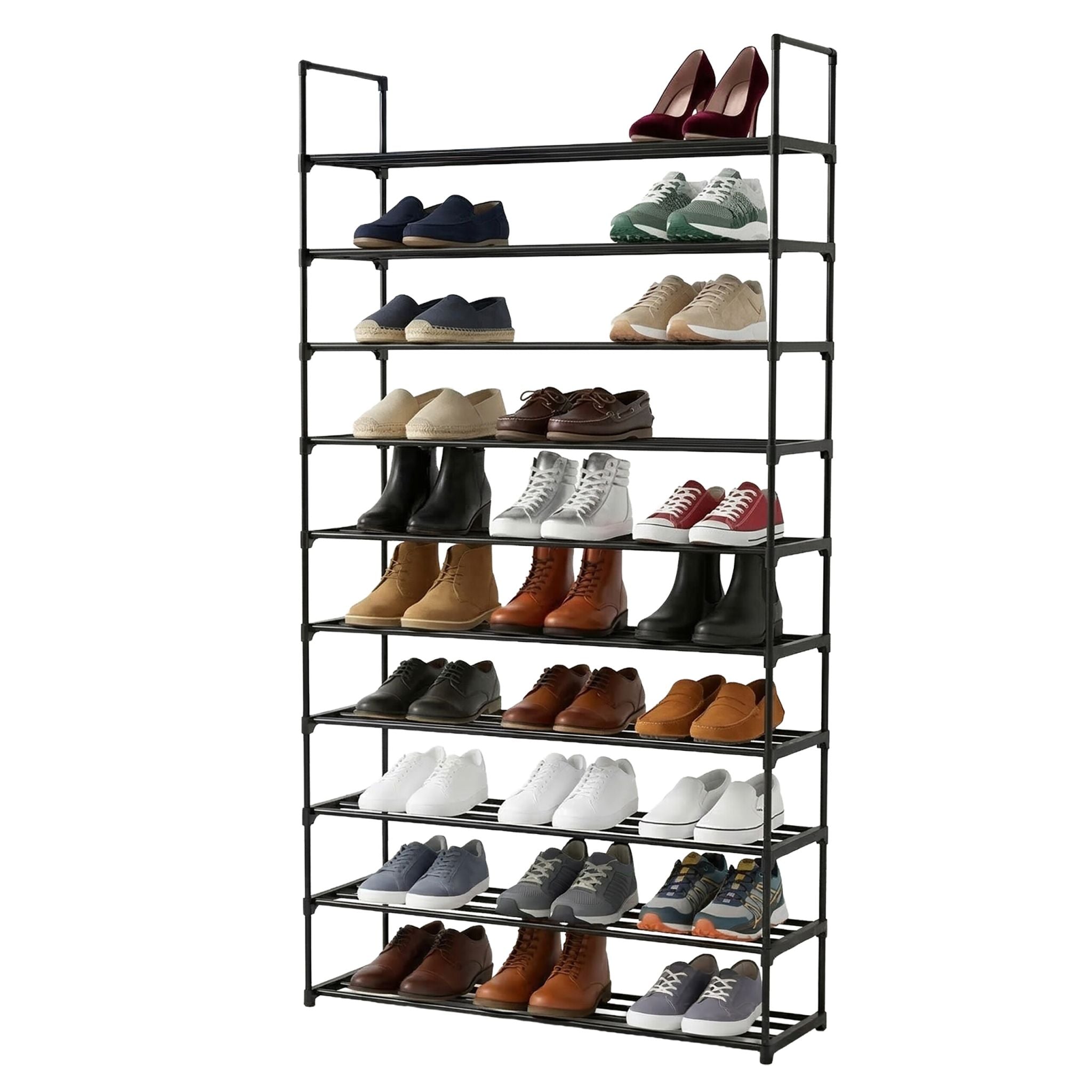 Schuhregal Stecksystem Metall Schwarz von Relaxdays