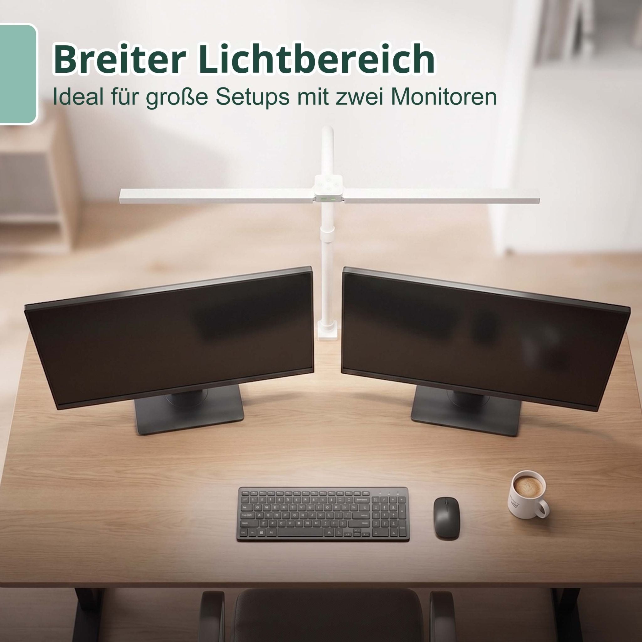 Klemmbare Schreibtischlampe LED 80cm Weiss