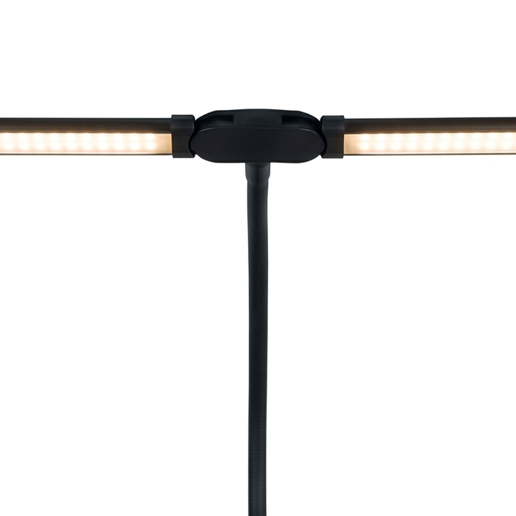 Klemmbare Schreibtischlampe LED 61cm Schwarz-Silber