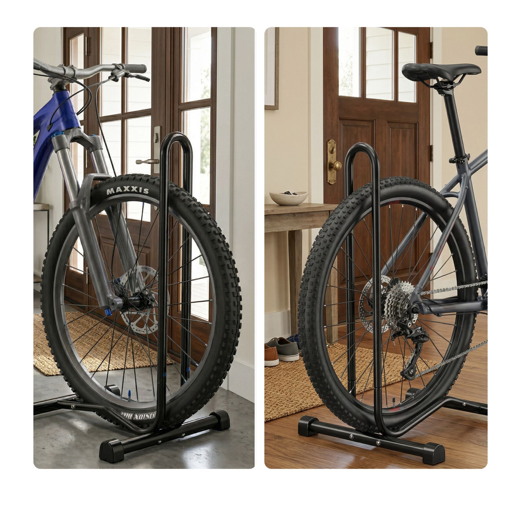 Fahrradständer stellungsständer Boden Schwarz von Relaxdays