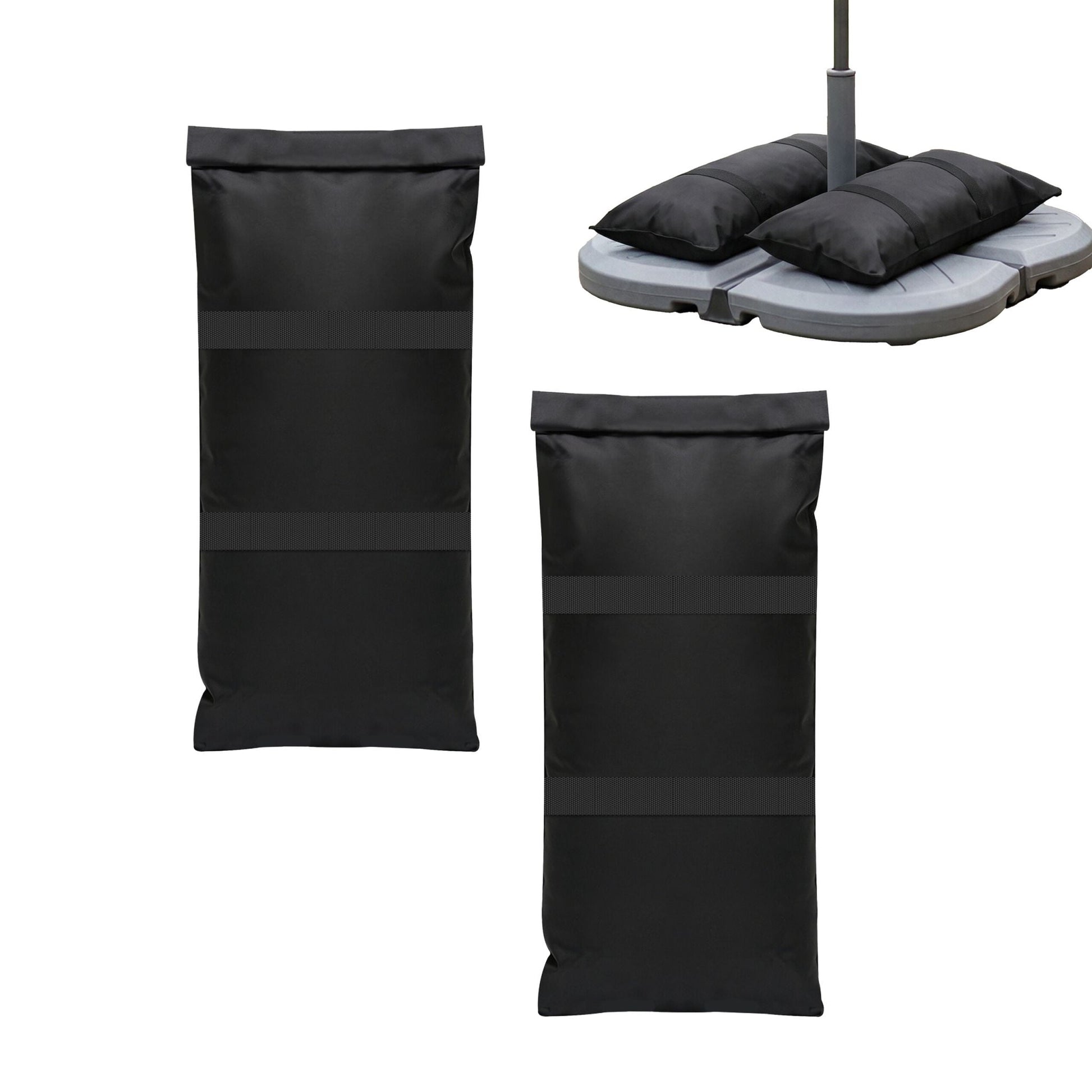 Befüllbare Sandsäcke 2er-Set Schwarz von Relaxdays