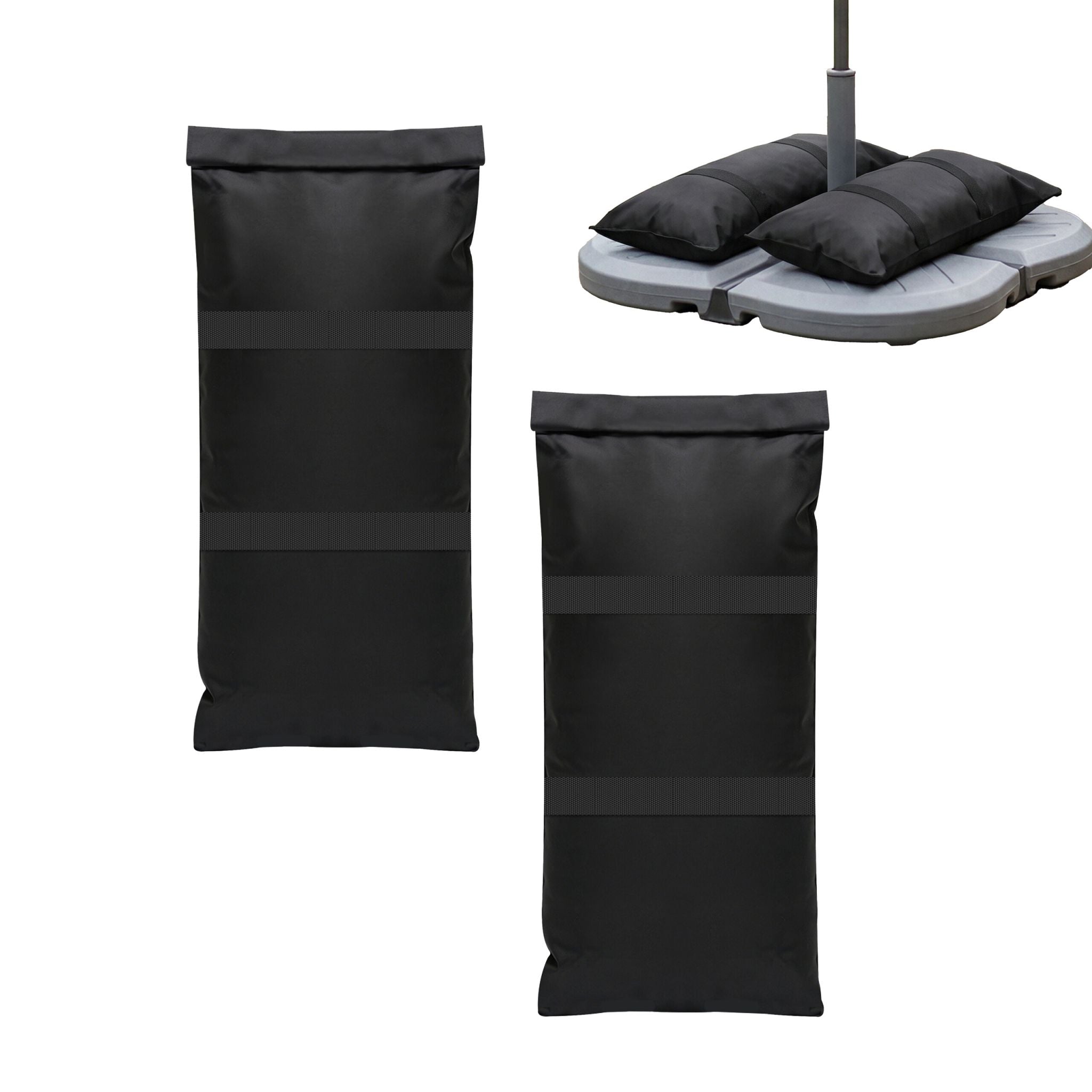 Befüllbare Sandsäcke 2er-Set Schwarz von Relaxdays