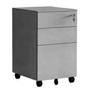 Abschliessbarer Rollcontainer Metall Schwarz-Grau von Relaxdays