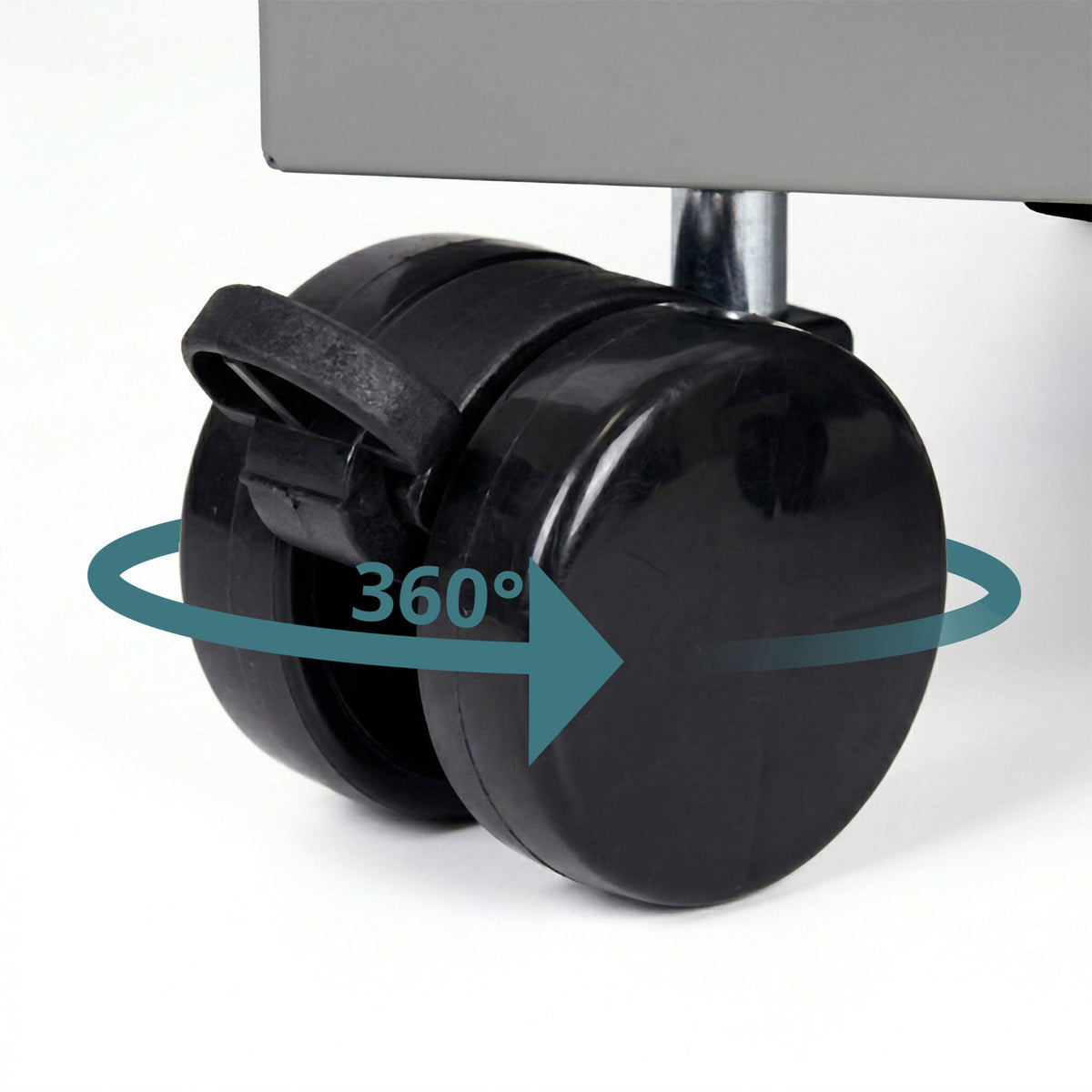 Abschliessbarer Rollcontainer Metall Schwarz-Grau von Relaxdays
