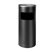 Standaschenbecher mit Inneneimer 30L Schwarz-Silber von Relaxdays