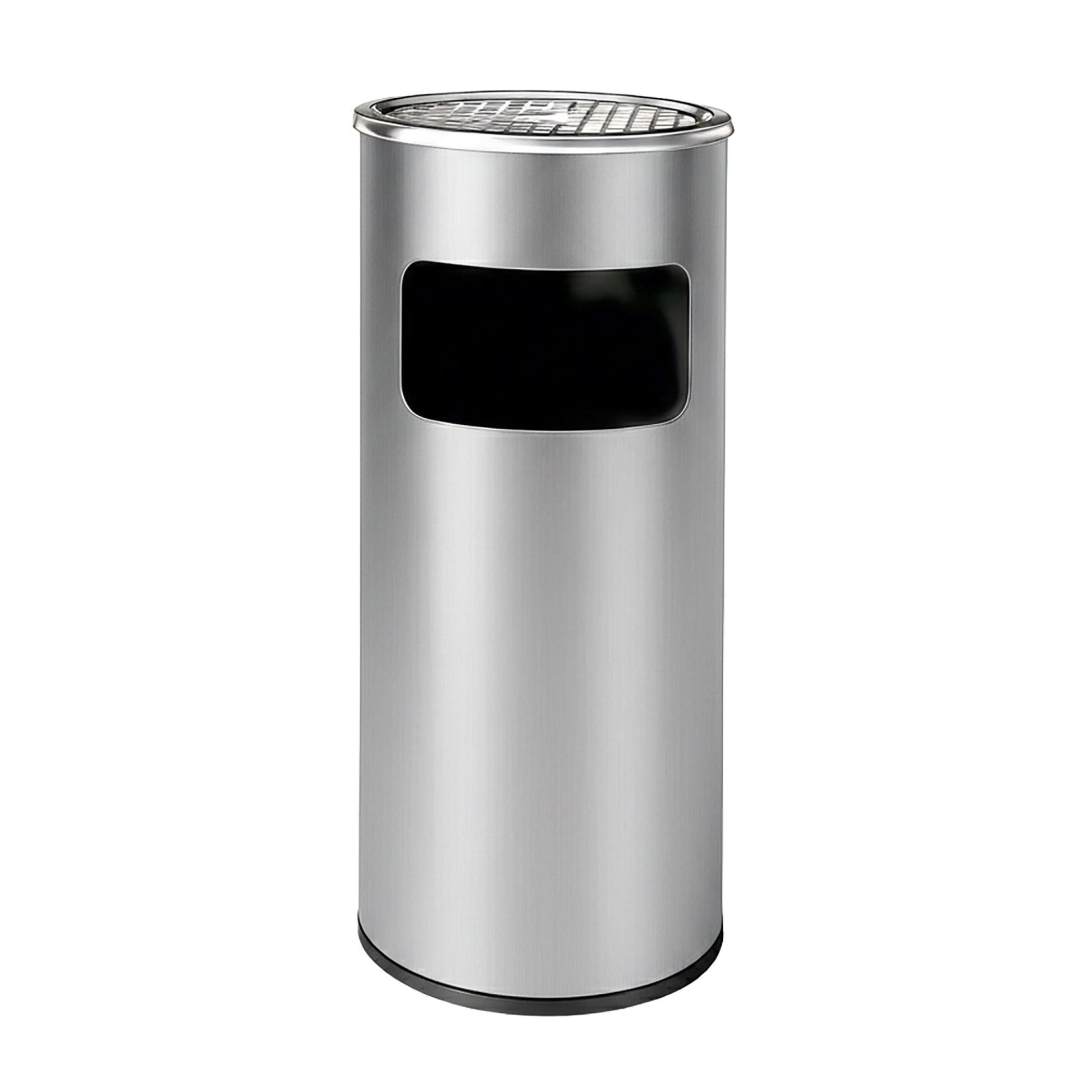 Standaschenbecher mit Inneneimer 30L Silber von Relaxdays