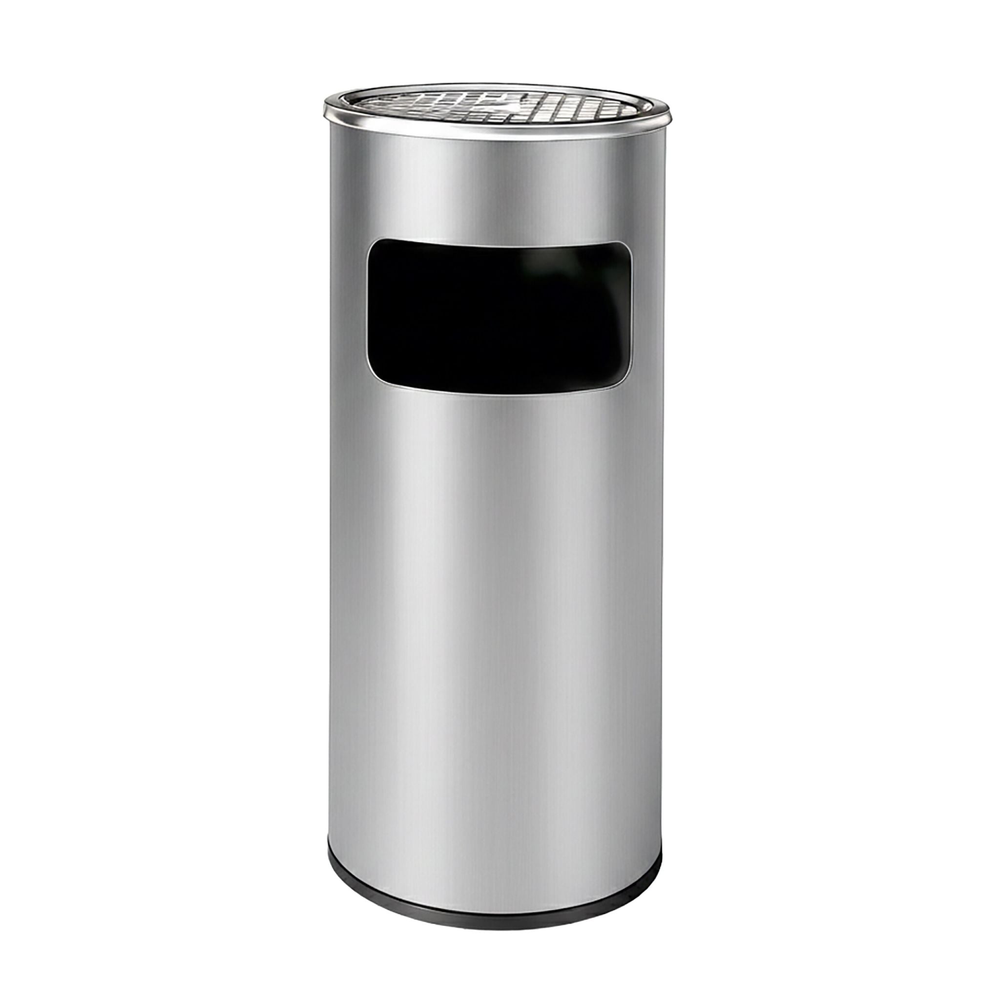 Standaschenbecher mit Inneneimer 30L Silber von Relaxdays