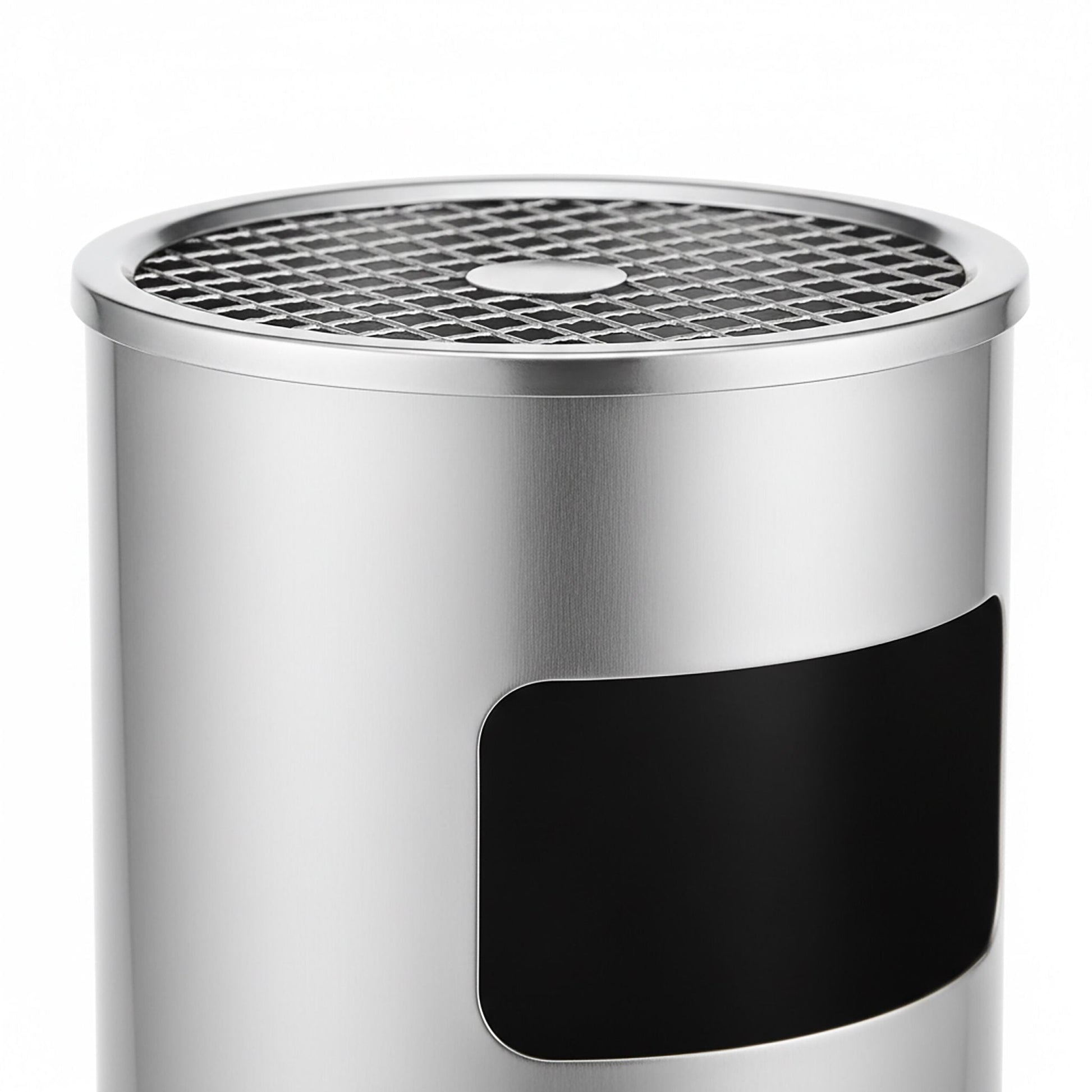 Standaschenbecher mit Inneneimer 30L Silber von Relaxdays