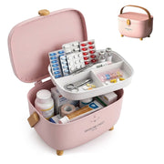 Medizinbox Kunststoff Hellbraun-Rosa von Relaxdays