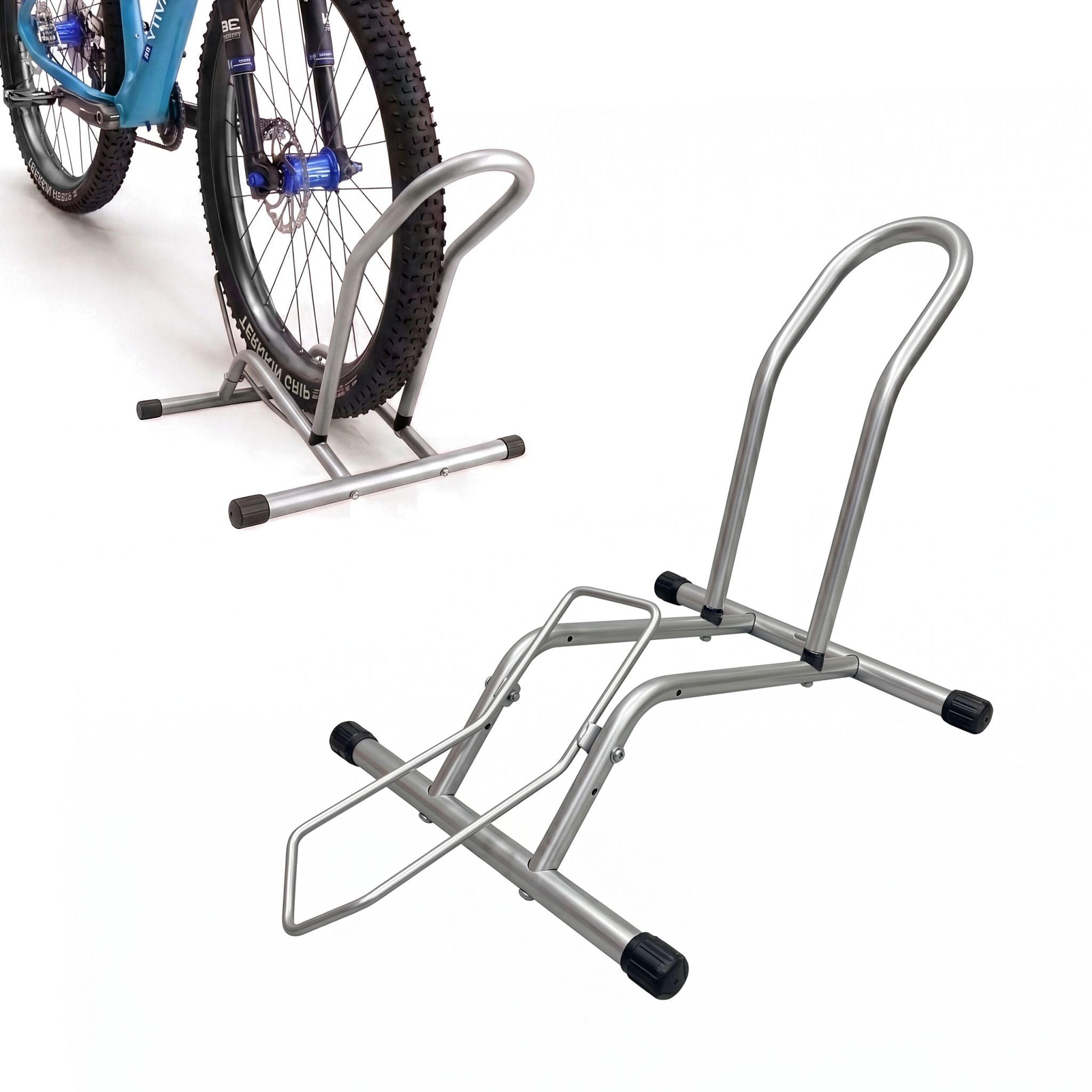 Fahrradständer bis 29 Zoll Schwarz-Silber von Relaxdays