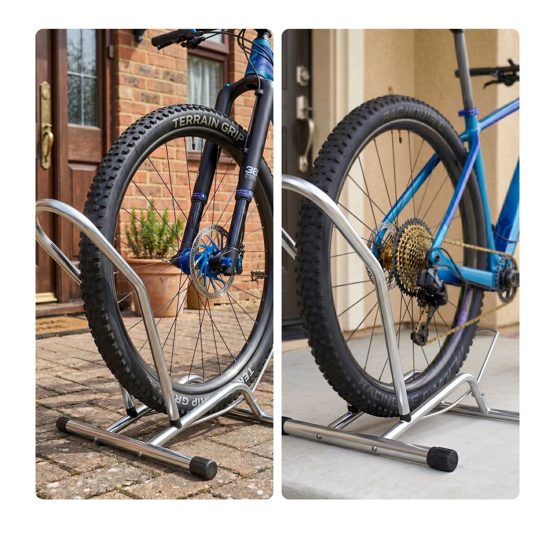 Fahrradständer bis 29 Zoll Schwarz-Silber von Relaxdays