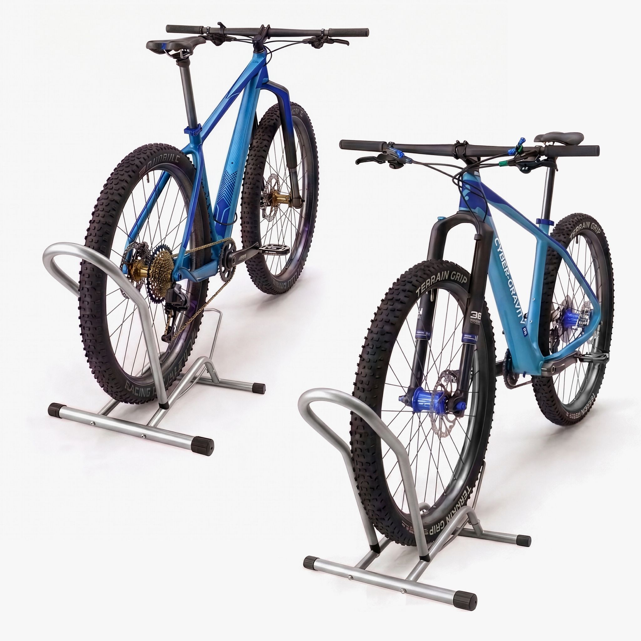 Fahrradständer bis 29 Zoll Schwarz-Silber von Relaxdays