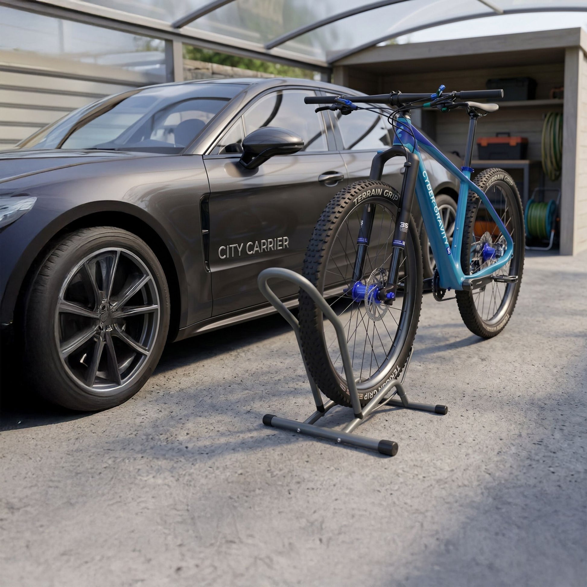 Fahrradständer bis 29 Zoll Anthrazit-Schwarz von Relaxdays