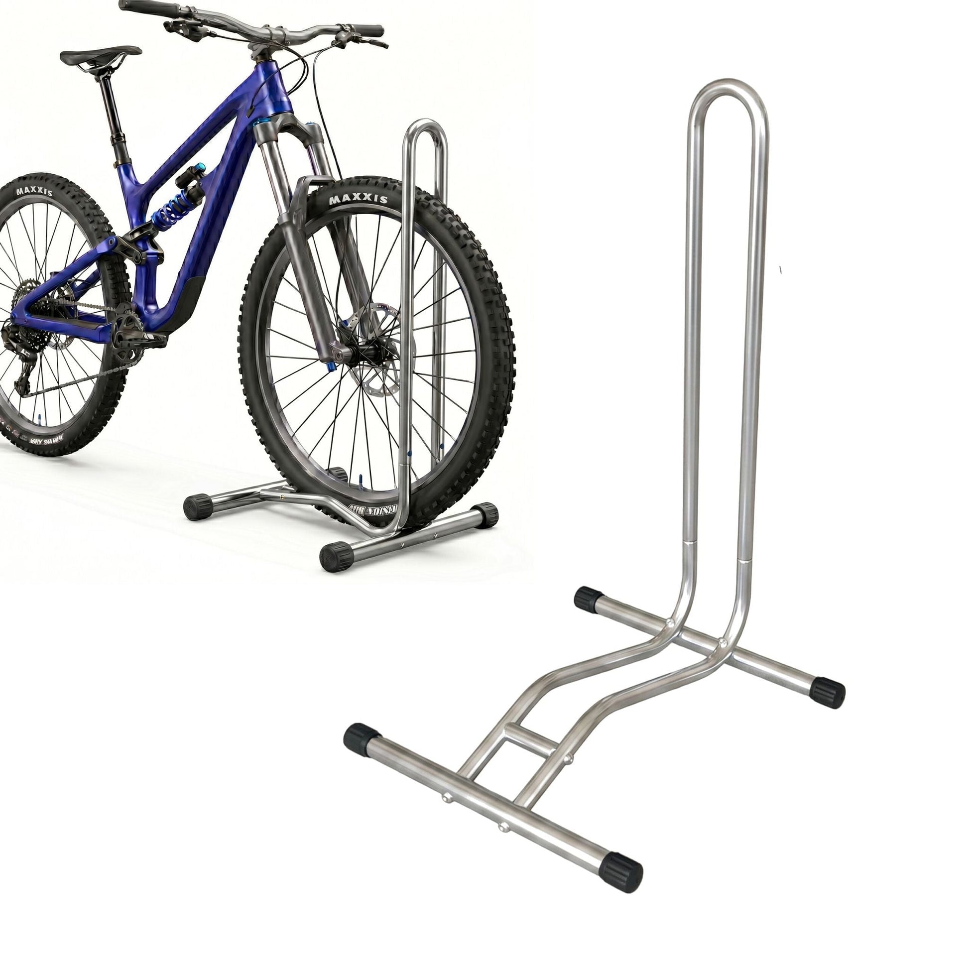 Fahrradständer bis 29 Zoll Schwarz-Silber von Relaxdays