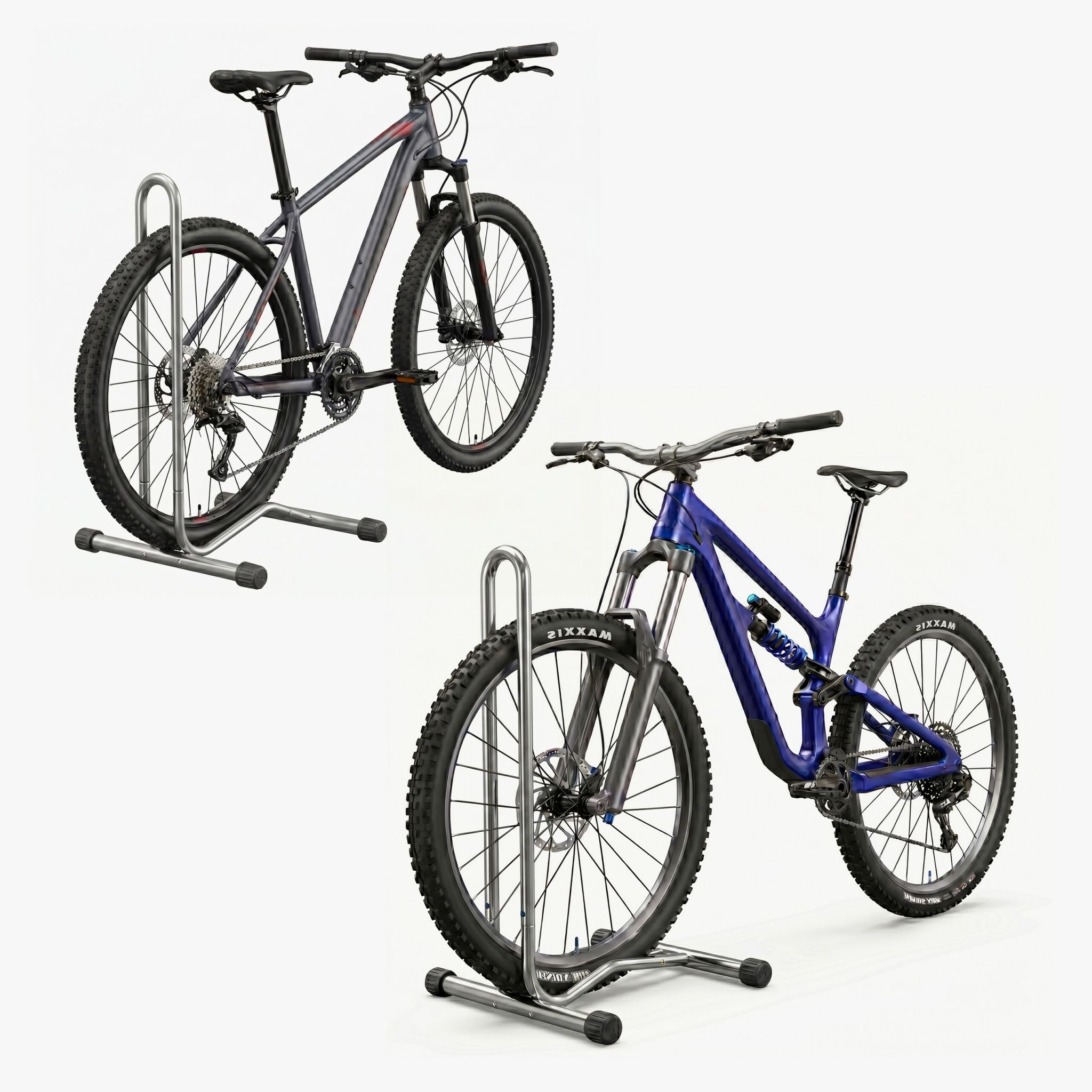 Fahrradständer bis 29 Zoll Schwarz-Silber von Relaxdays