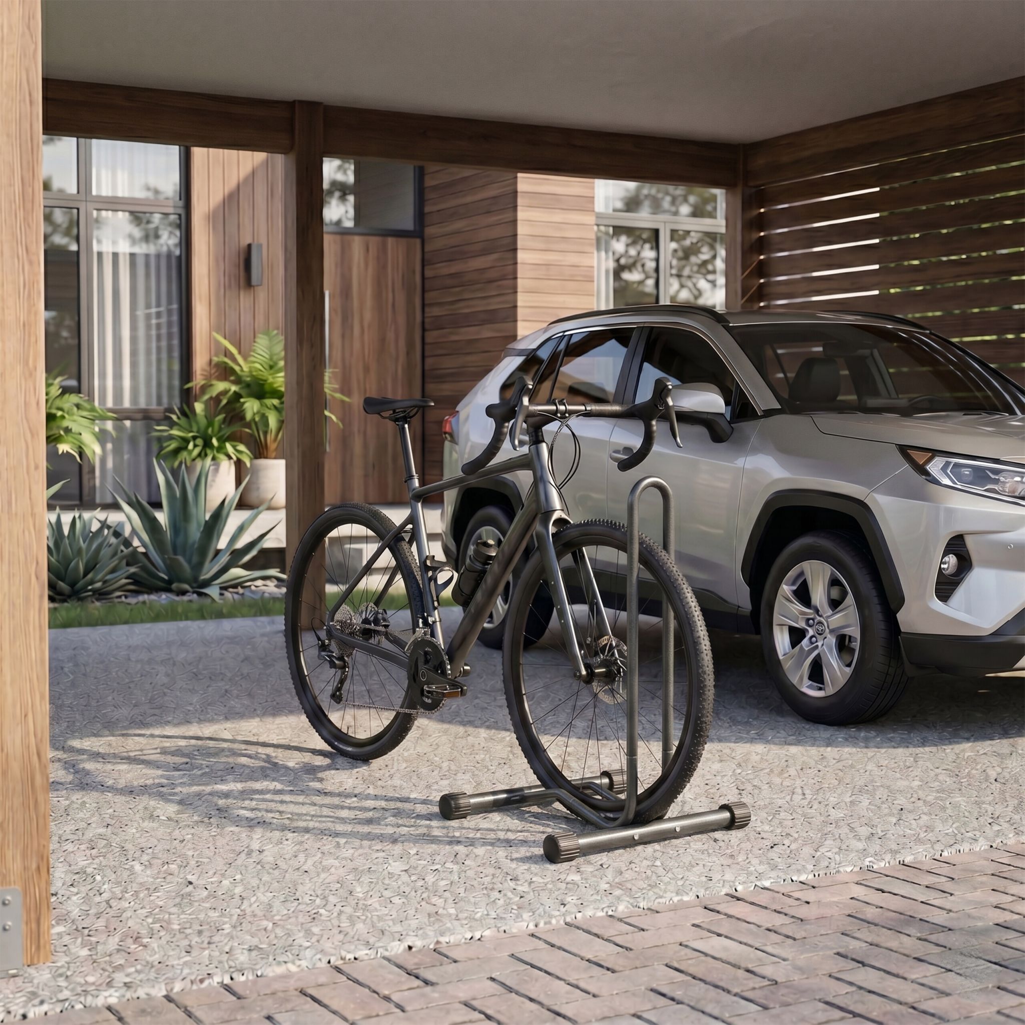 Fahrradständer bis 29 Zoll Anthrazit-Schwarz von Relaxdays