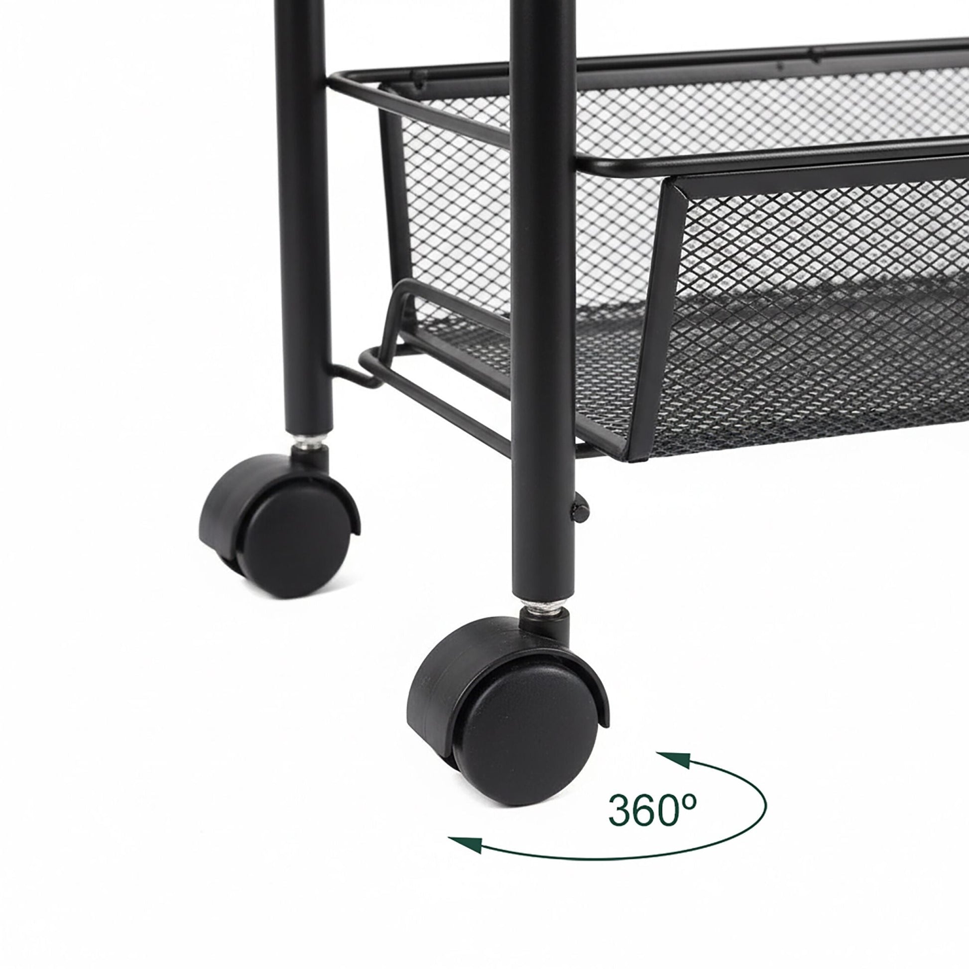 Rollwagen 4 Ebenen Schwarz von Relaxdays