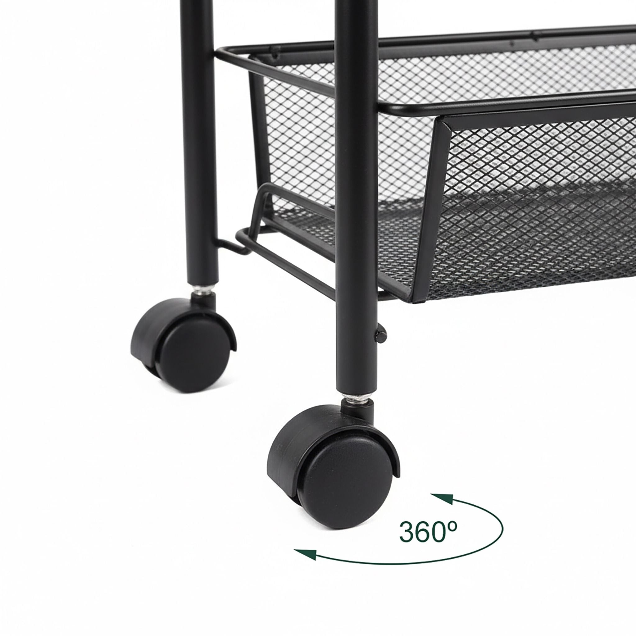 Rollwagen 4 Ebenen Schwarz von Relaxdays