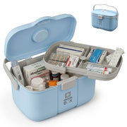Medizinbox Kunststoff Hellblau-Grau von Relaxdays