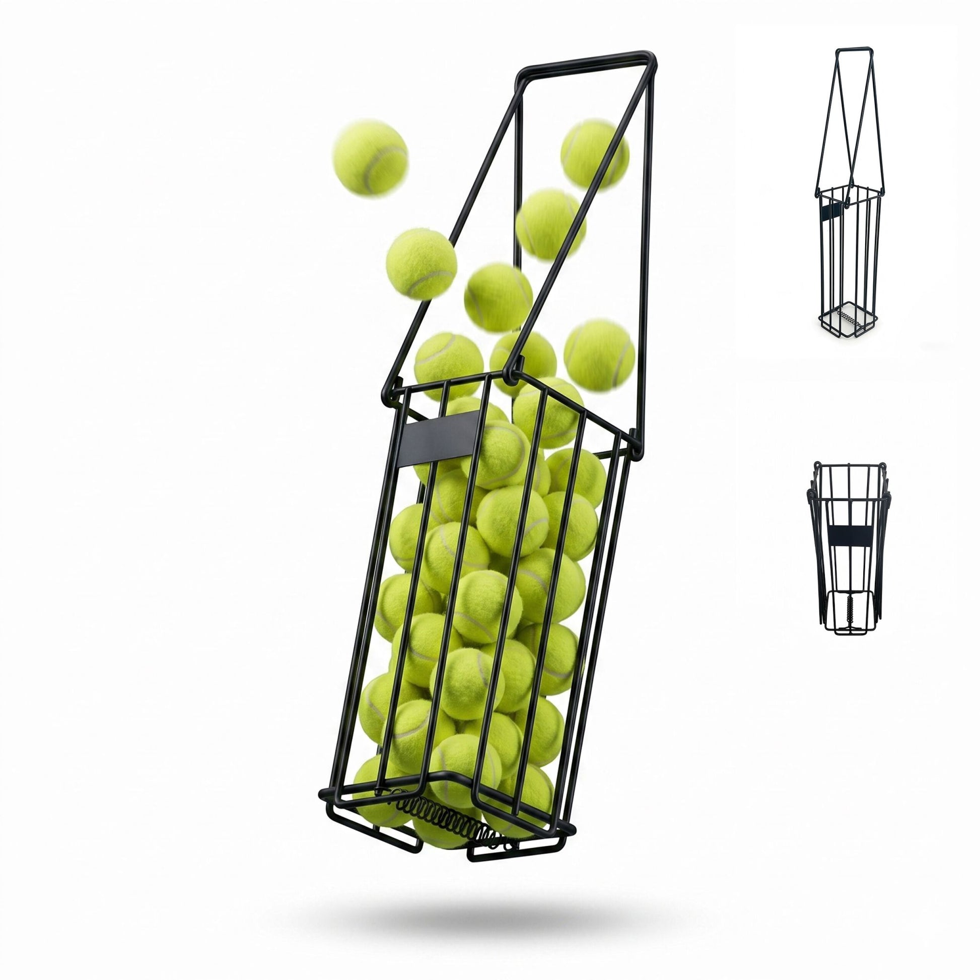Tennis Korb Metall Schwarz von Relaxdays