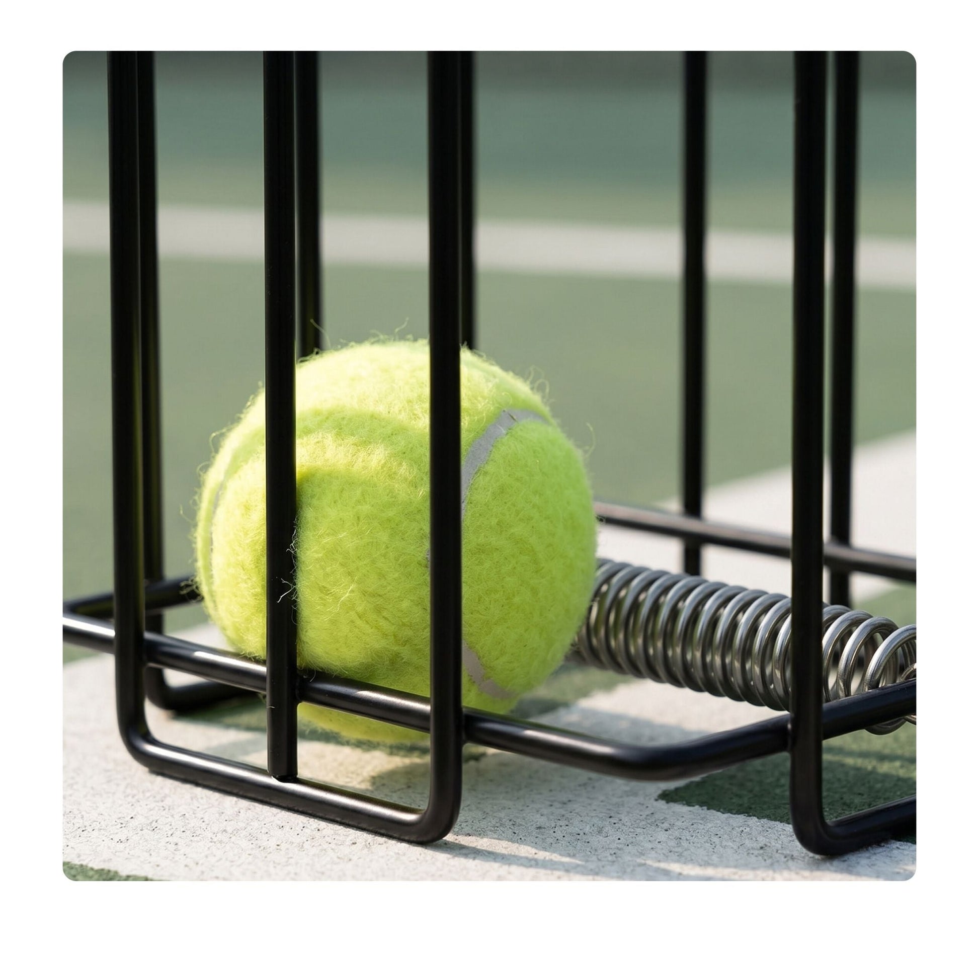 Tennis Korb Metall Schwarz von Relaxdays
