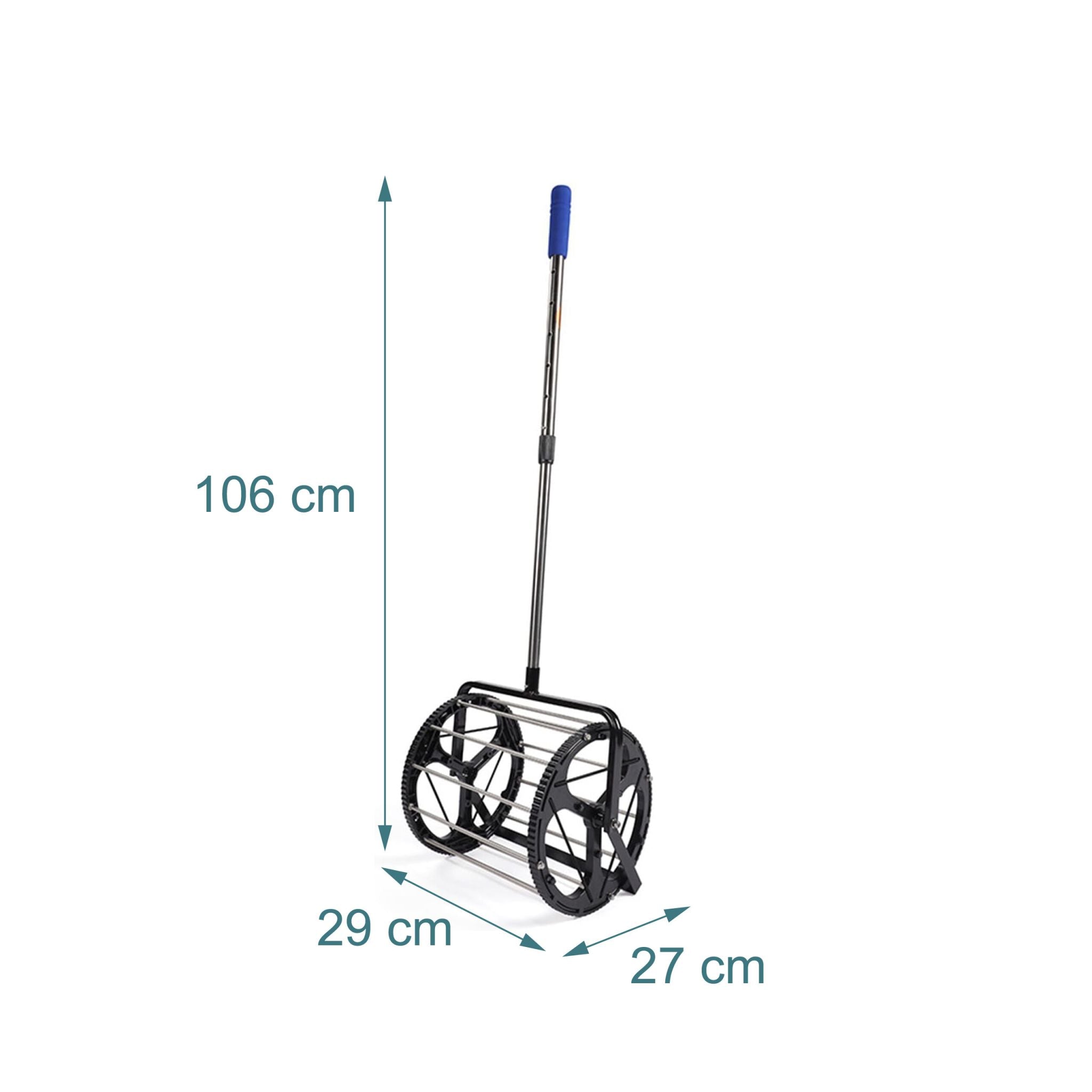 Tennisball Sammler Rollsammler Schwarz-Silber von Relaxdays