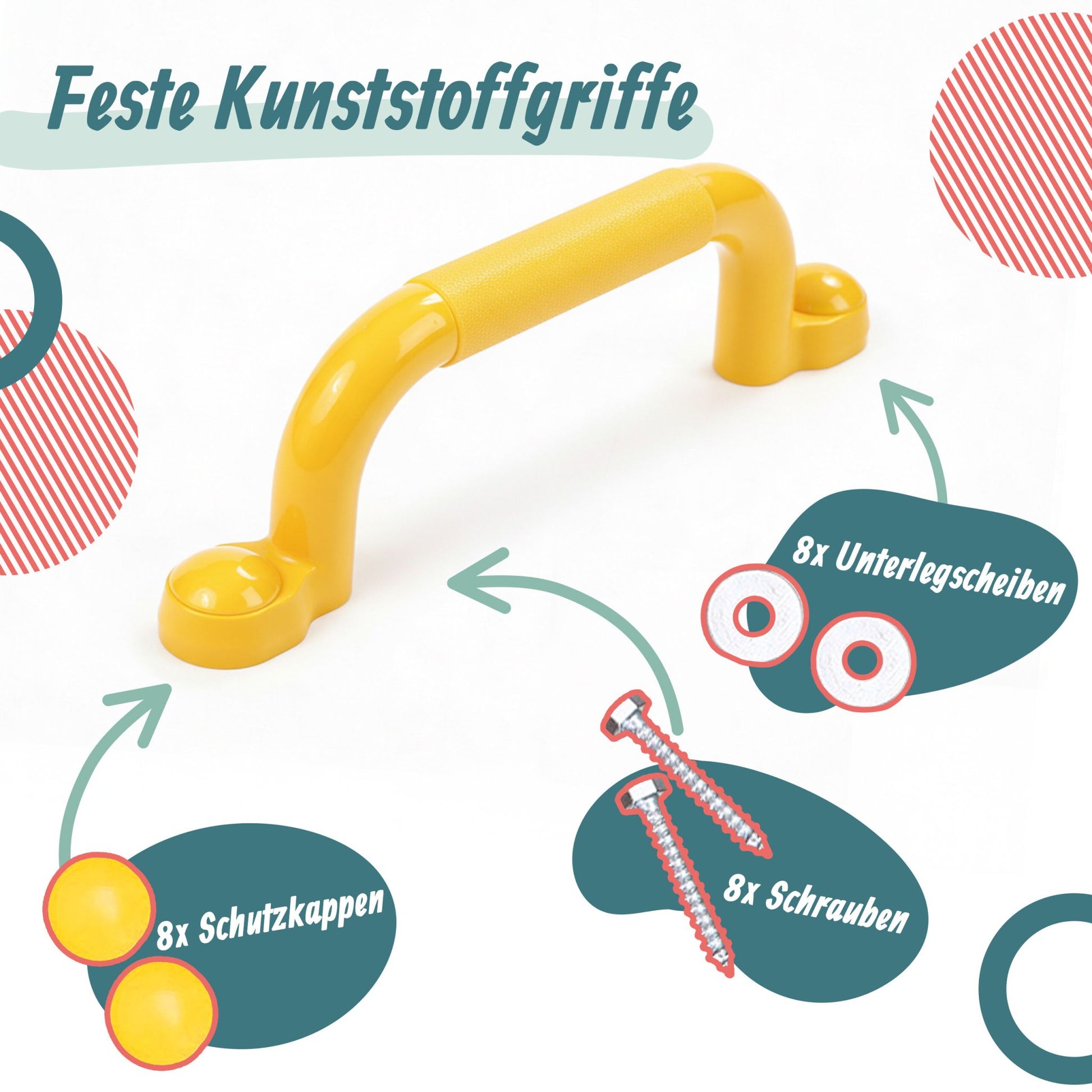 Klettergerüst-Griffe Set Gelb von Relaxdays