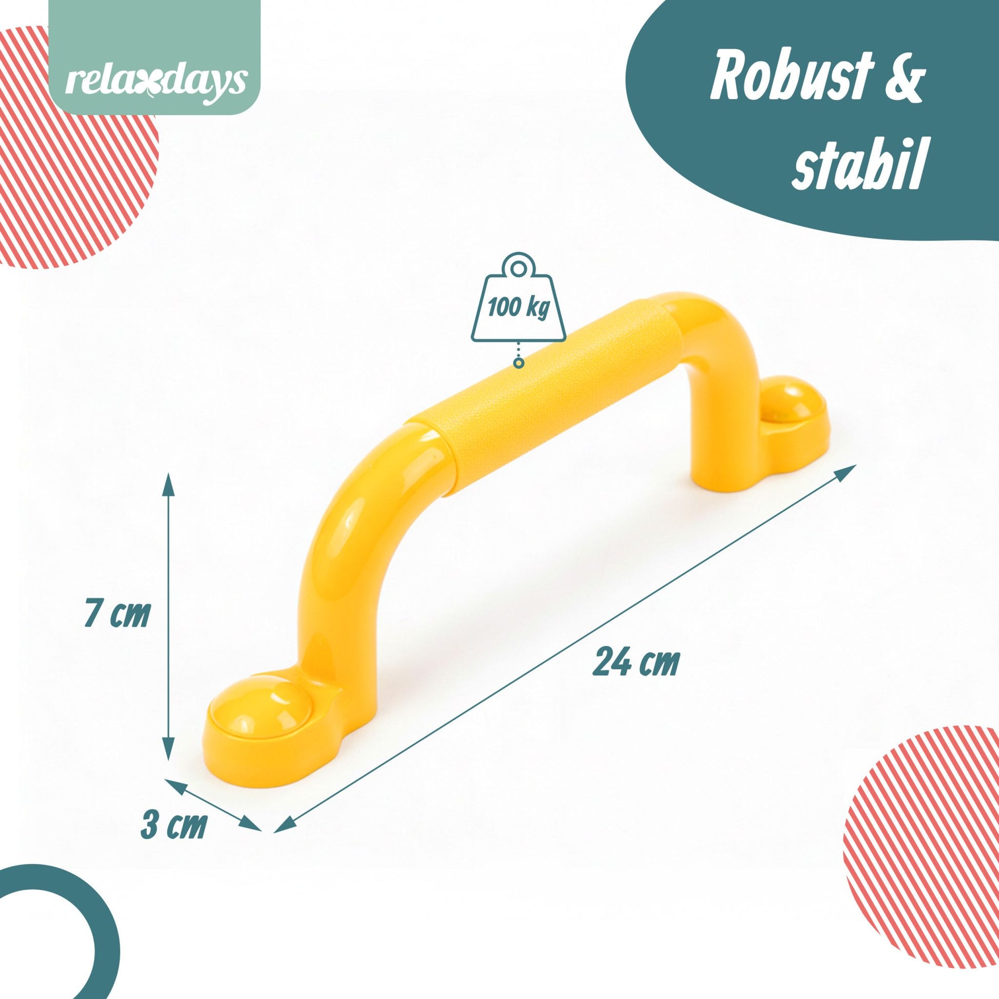 Klettergerüst-Griffe Set Gelb von Relaxdays