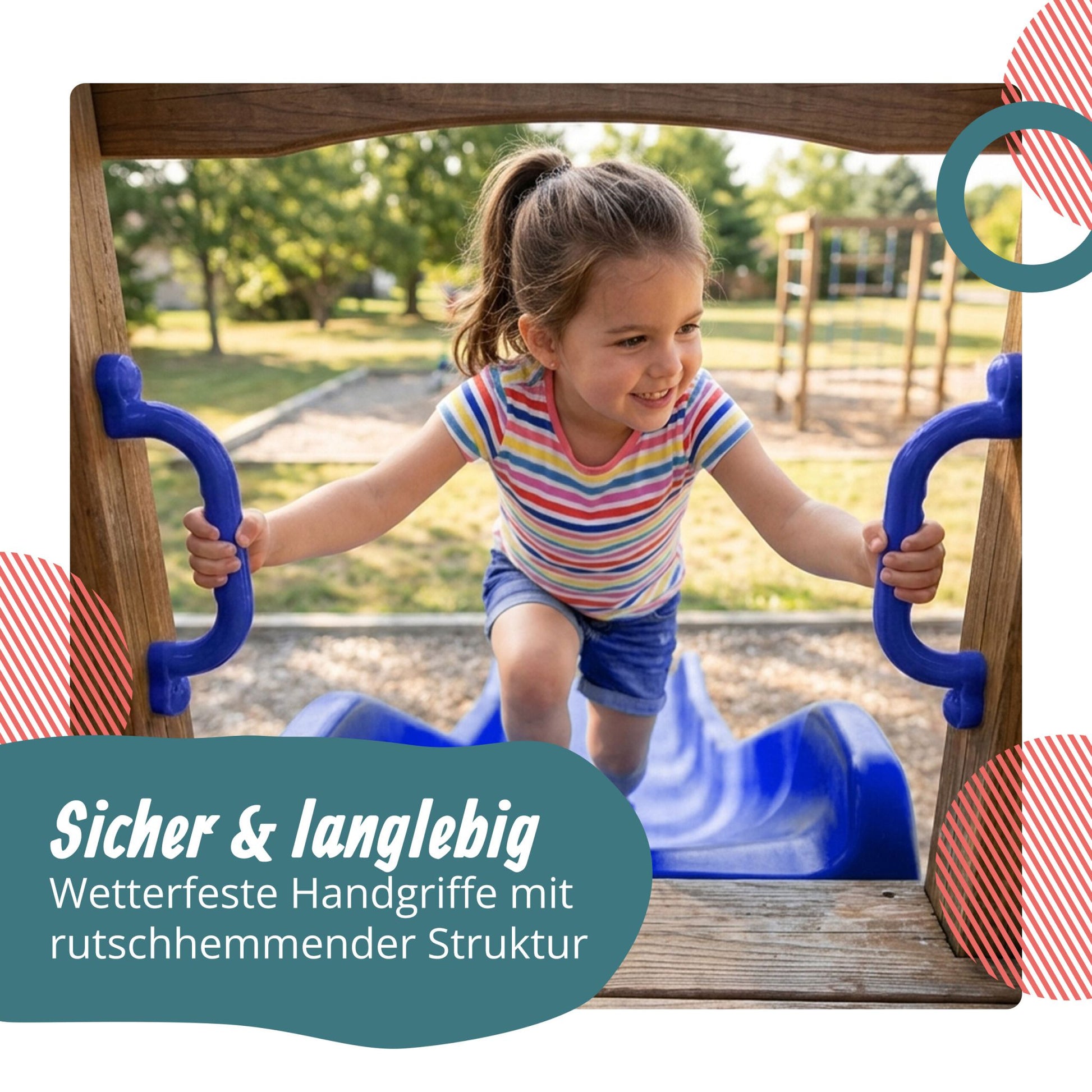 Klettergerüst-Griffe Set Blau von Relaxdays