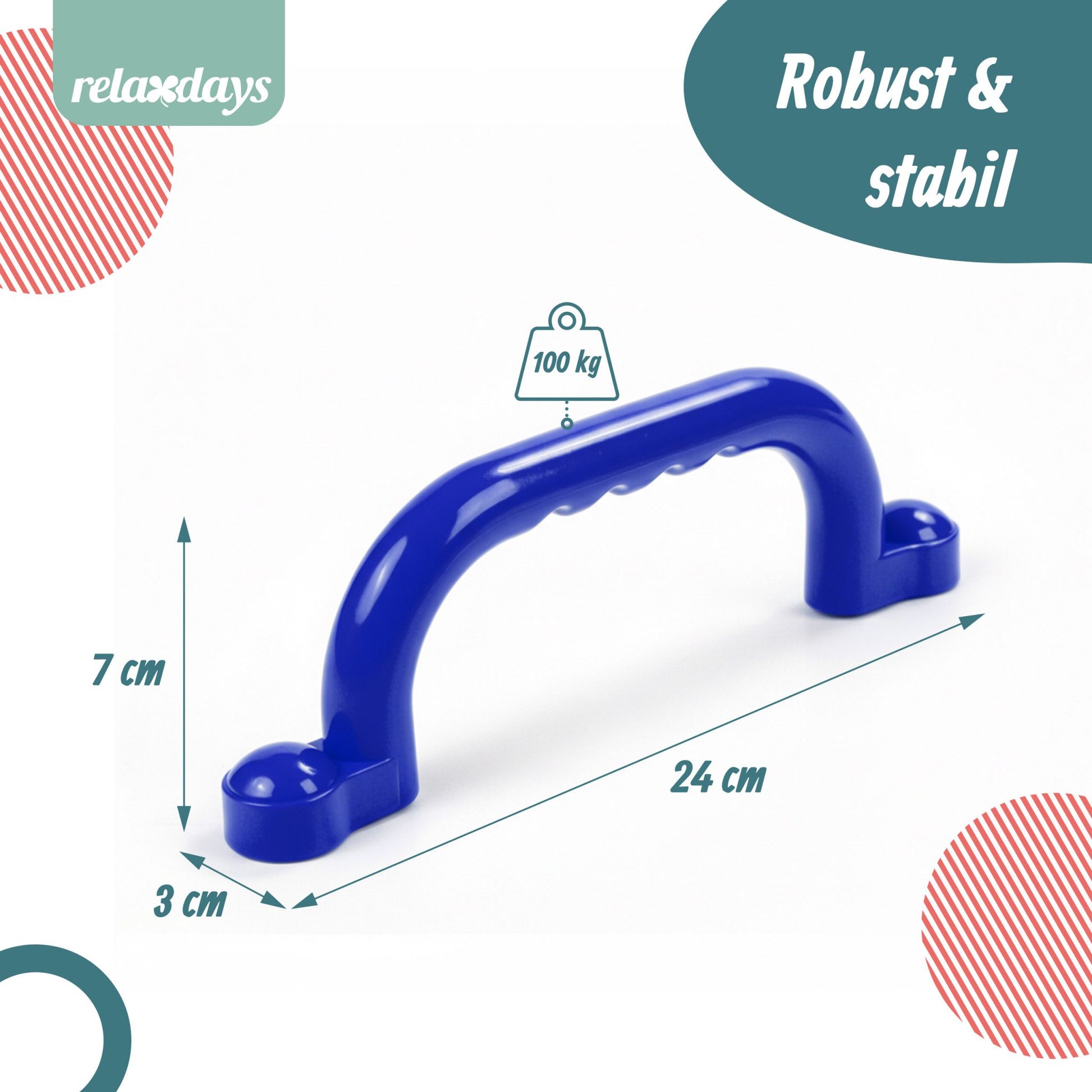 Klettergerüst-Griffe Set Blau von Relaxdays