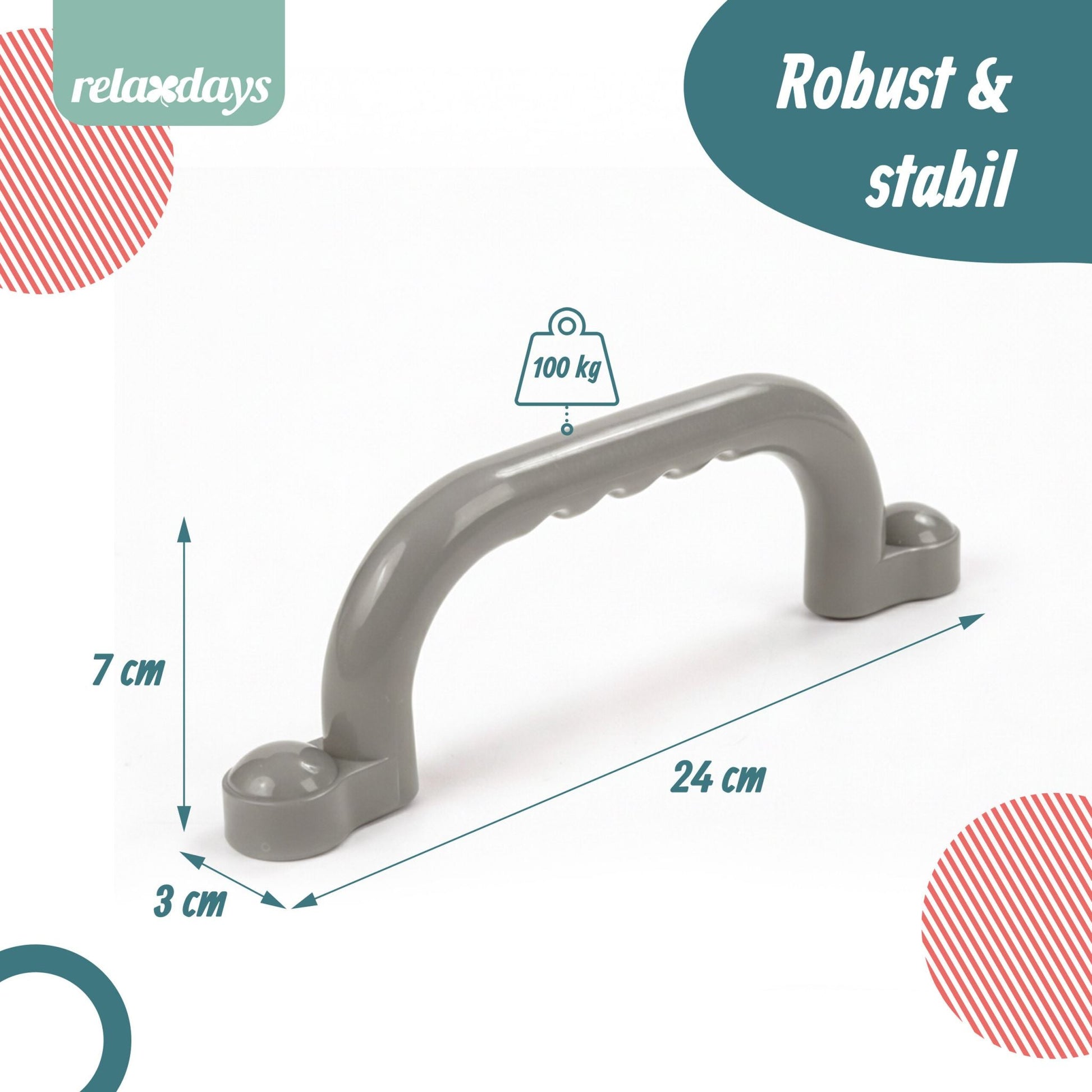 Klettergerüst-Griffe Set Grau von Relaxdays