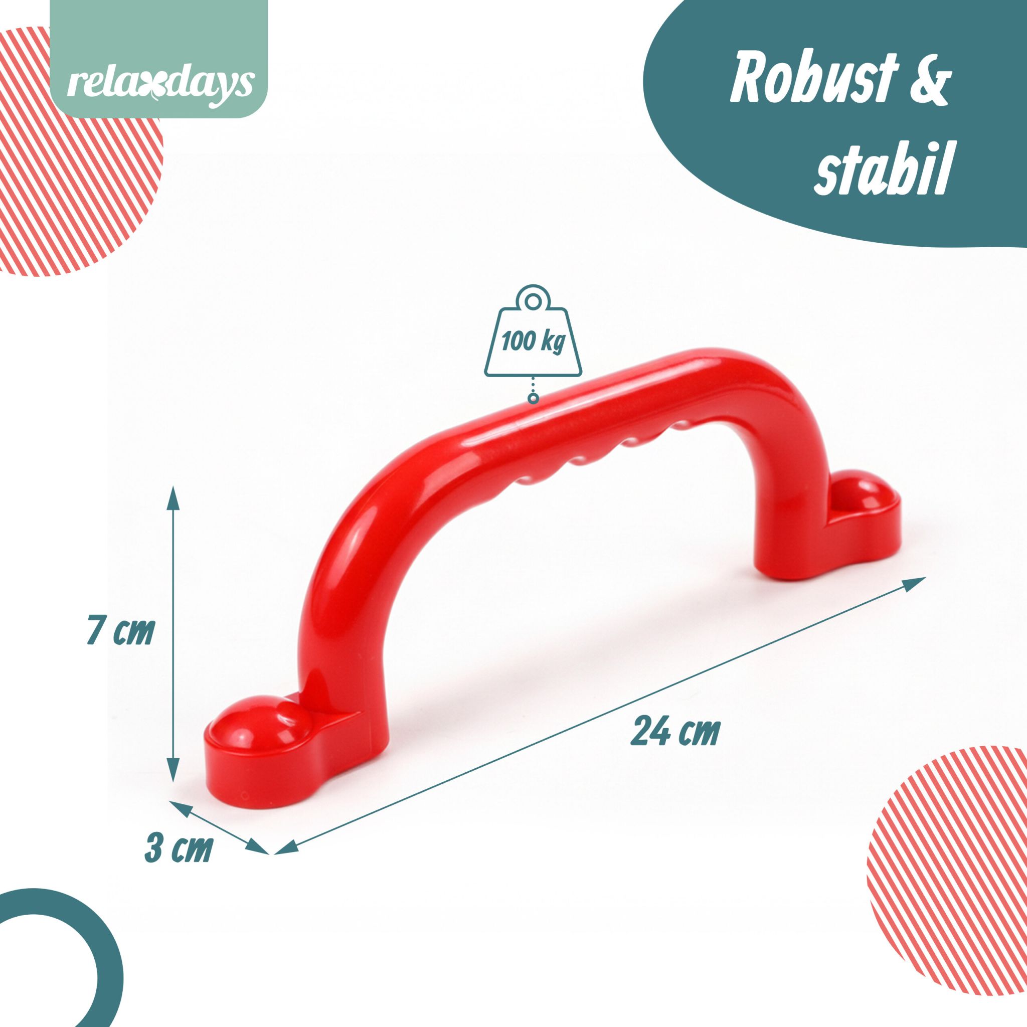 Klettergerüst-Griffe Set Rot von Relaxdays